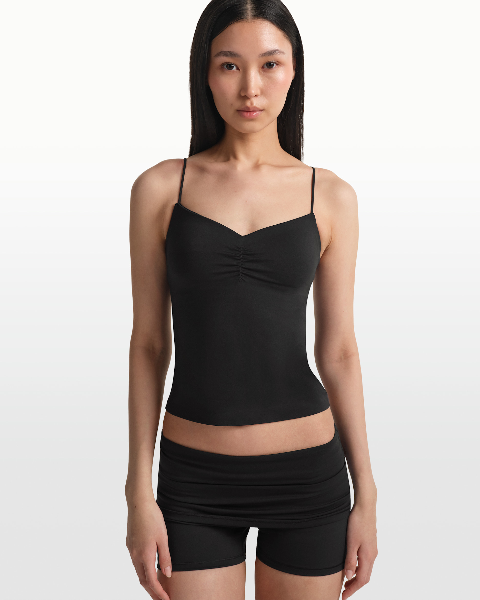 NikeSKIMS Matte Women's Shirred Tank Top - NSKM OBSIDIAN