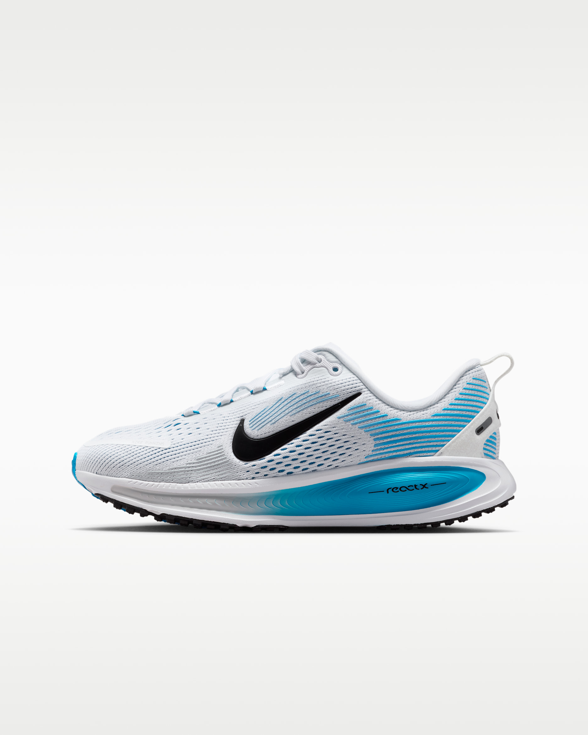 รองเท้าวิ่งโร้ดรันนิ่งเด็กโต Nike Vomero 18 - ขาว/ดำ/Pure Platinum/Blue Hero