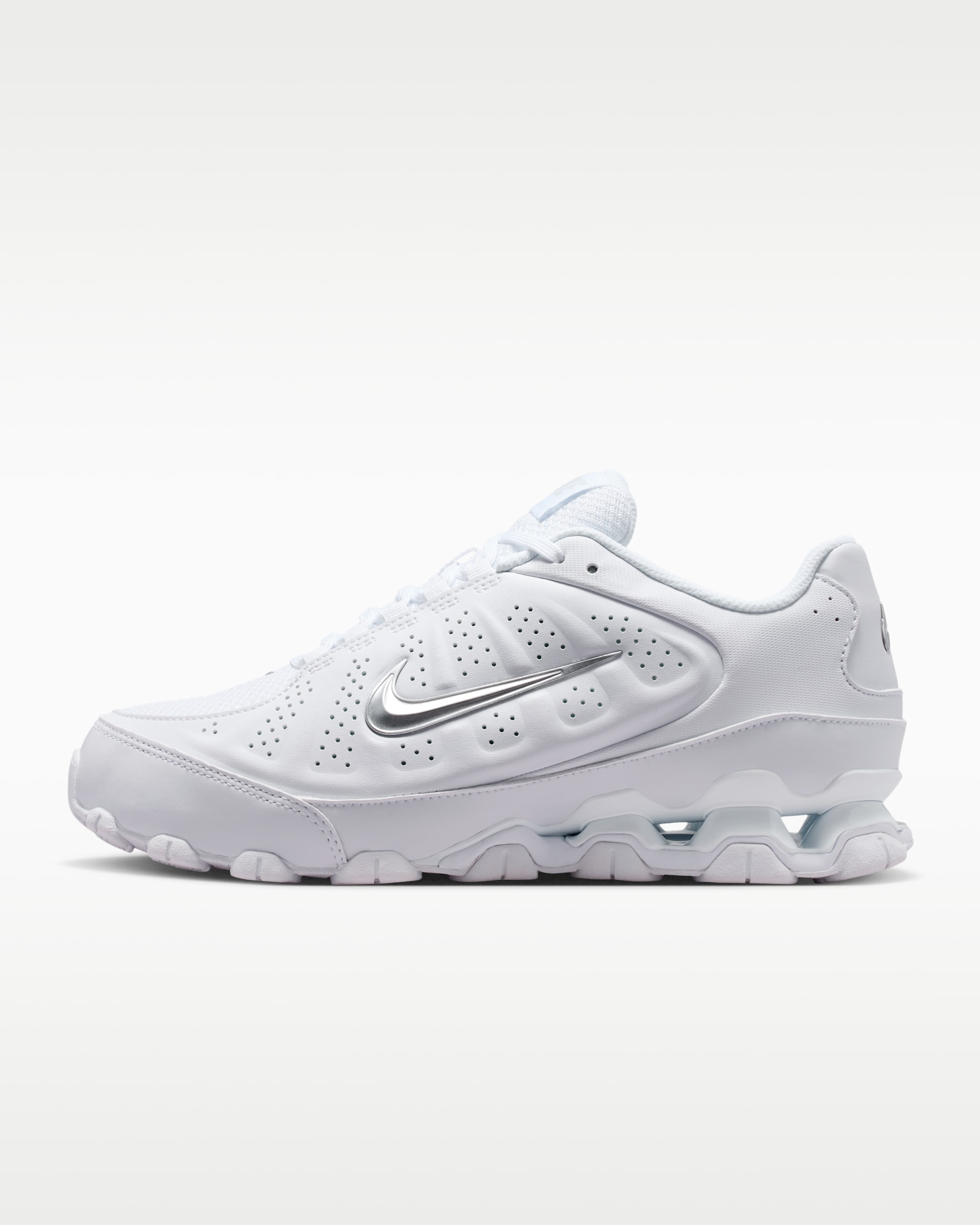 Tenis para mujer Nike Reax 8 SL - Blanco/Platino puro/Plata metalizado