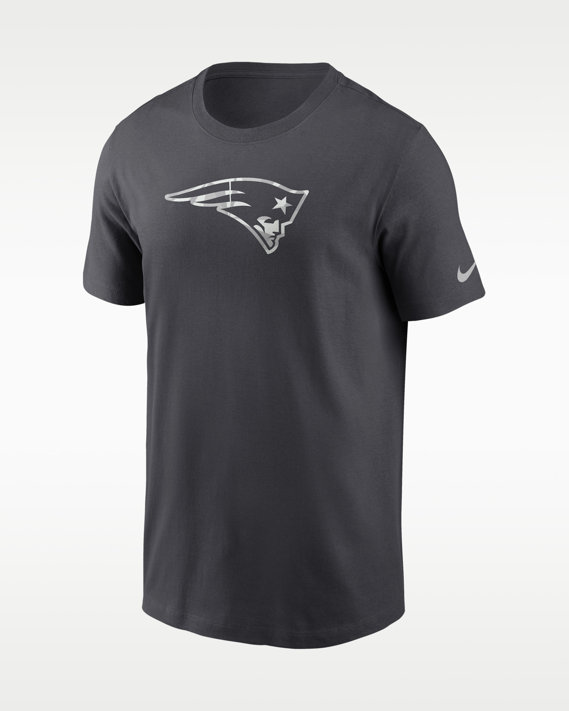 New England Patriots Fractal Logo Men's Nike NFL T-Shirt - Anthracite