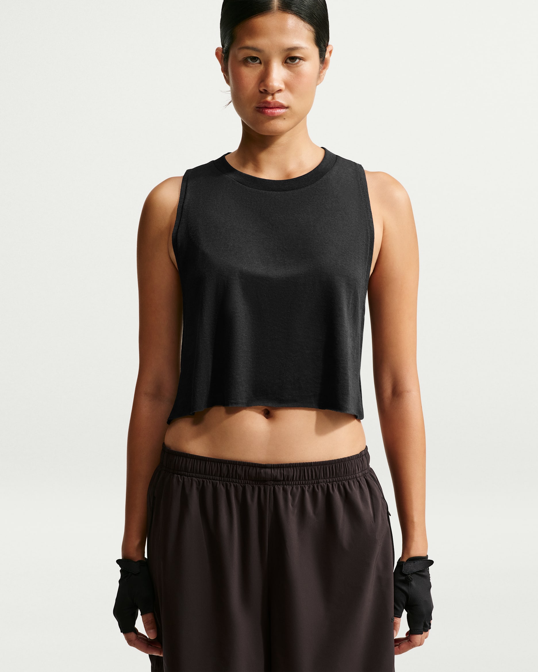 Débardeur court NikeSKIMS Performance Cotton Blend pour femme - NSKM Obsidian