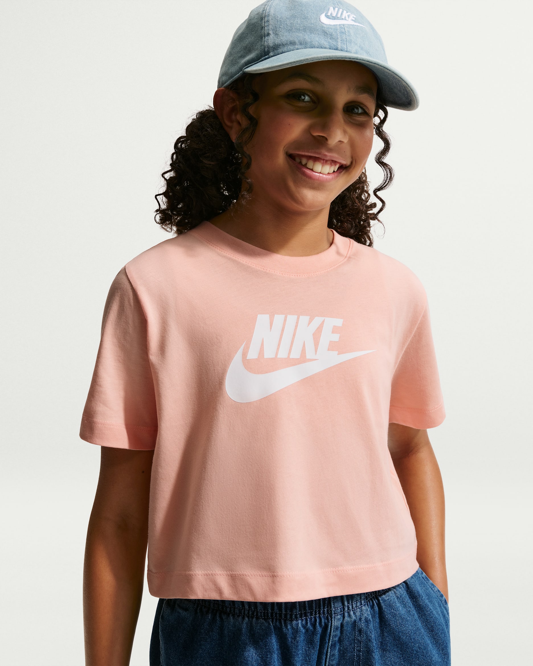 Nike Sportswear Older Kids' (Girls') Cropped T-Shirt - Arctic Orange