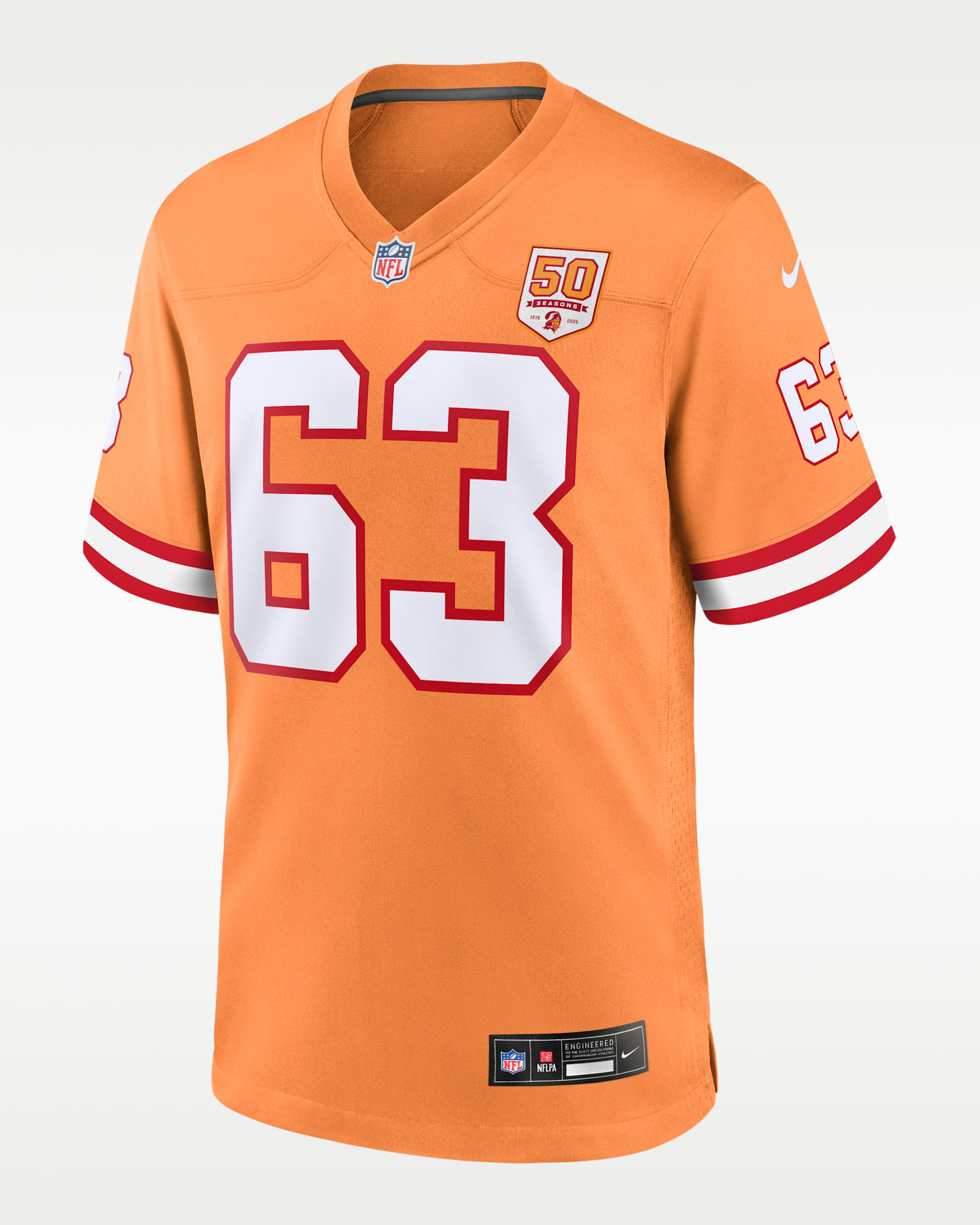 Lee Roy Selmon Tampa Bay Buccaneers 50th Anniversary Men's Nike NFL Game Jersey - Orange