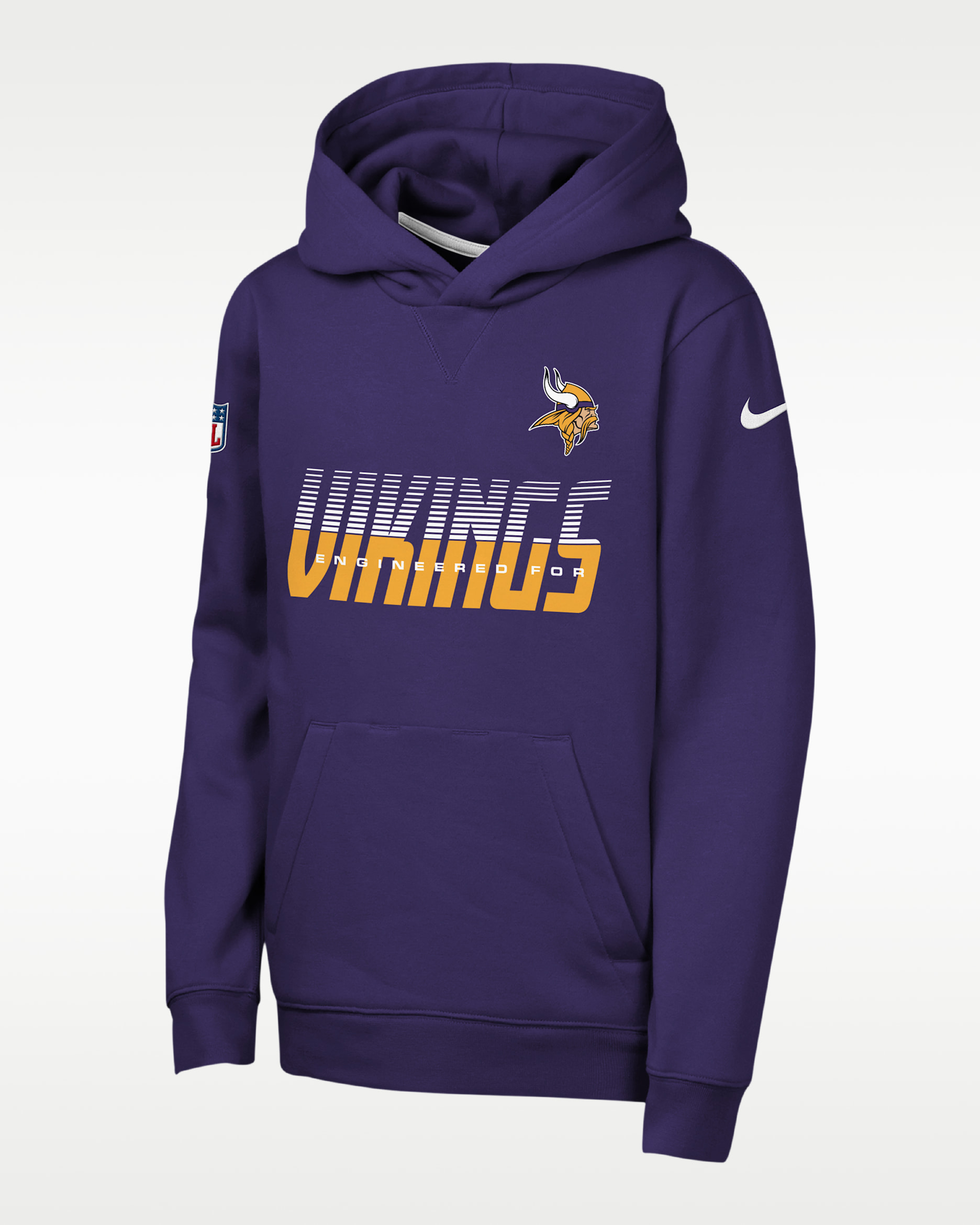 Minnesota Vikings Sideline Big Kids' Nike NFL Pullover Hoodie - Purple