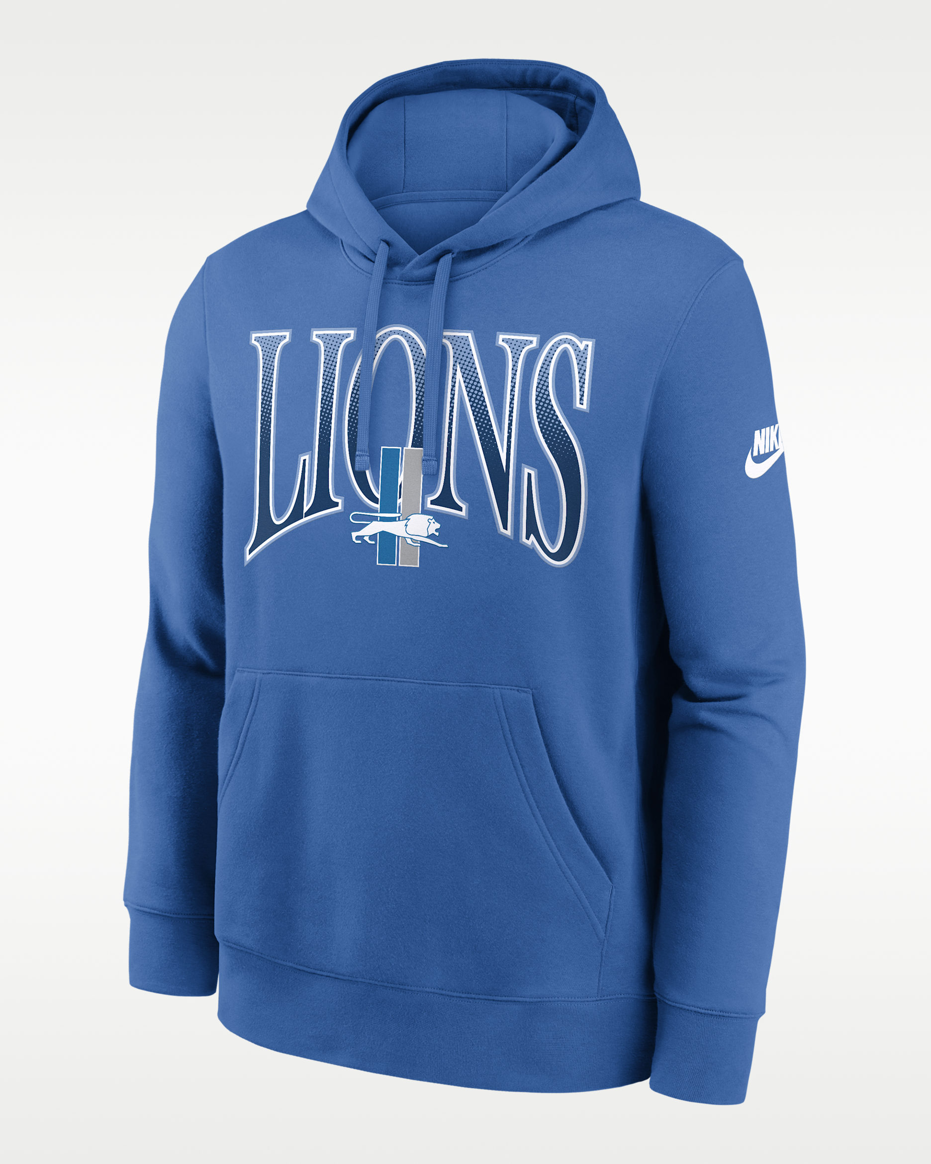 Detroit Lions Rewind Club Men's Nike NFL Pullover Hoodie - Battle Blue