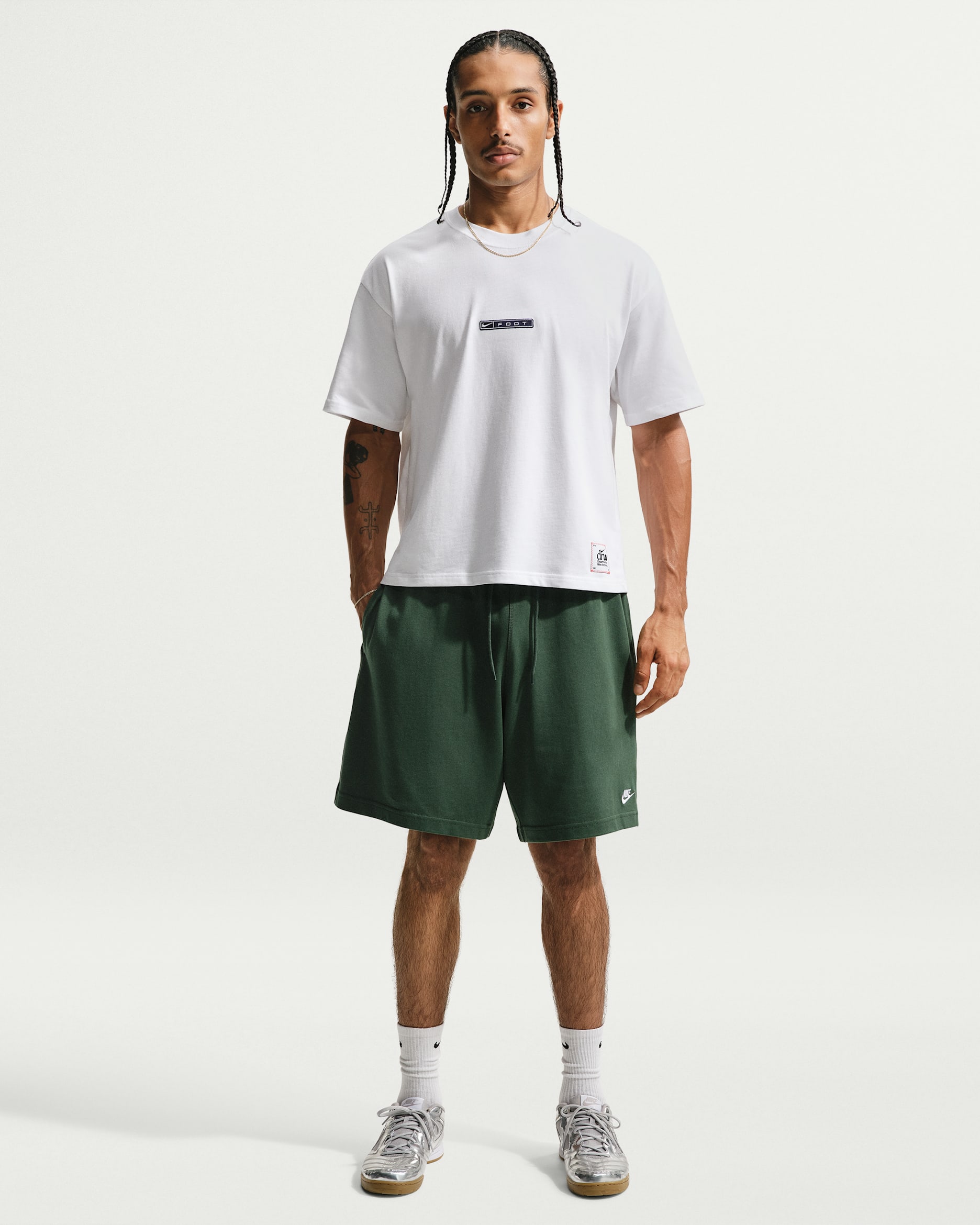 Nike Sportswear Club Men's Knit Shorts - Fir/White
