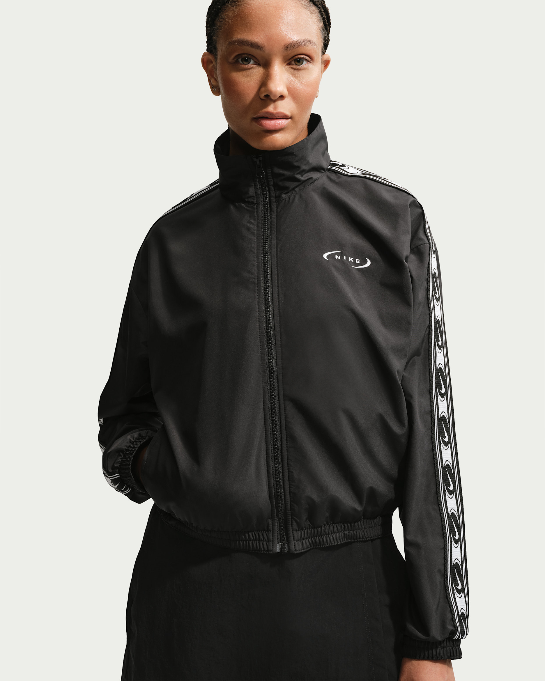 Nike Sportswear Classic Women's Loose Woven Jacket - Black/Sail