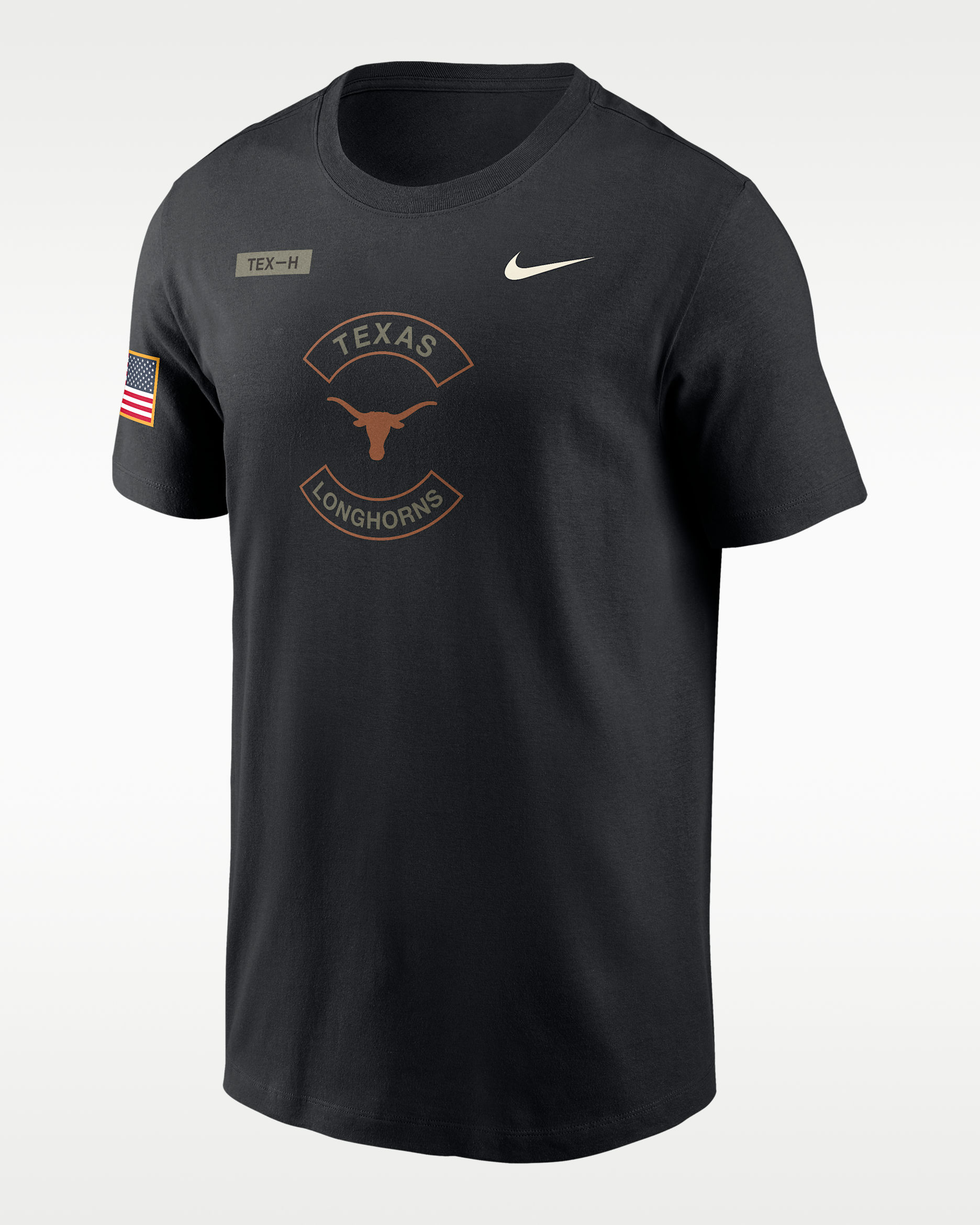 Texas Military Appreciation Men's Nike Dri-FIT College T-Shirt - Black