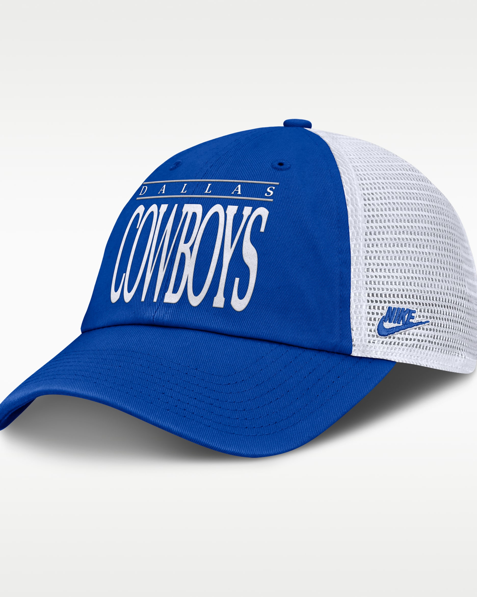 Dallas Cowboys Rewind Club Men's Nike NFL Trucker Adjustable Hat - Blue