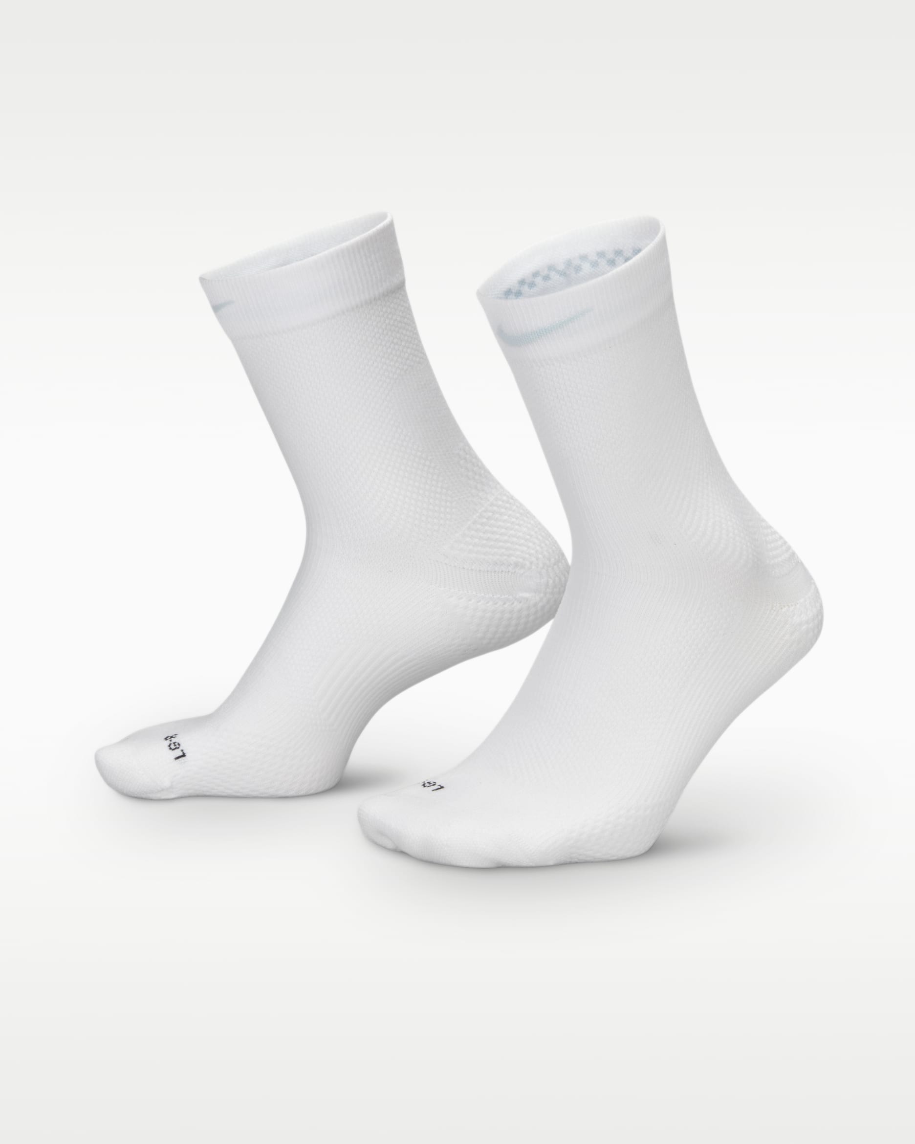 Nike Running Lightweight Micro Crew Socks (1 Pair) - White/Black/Pure Platinum