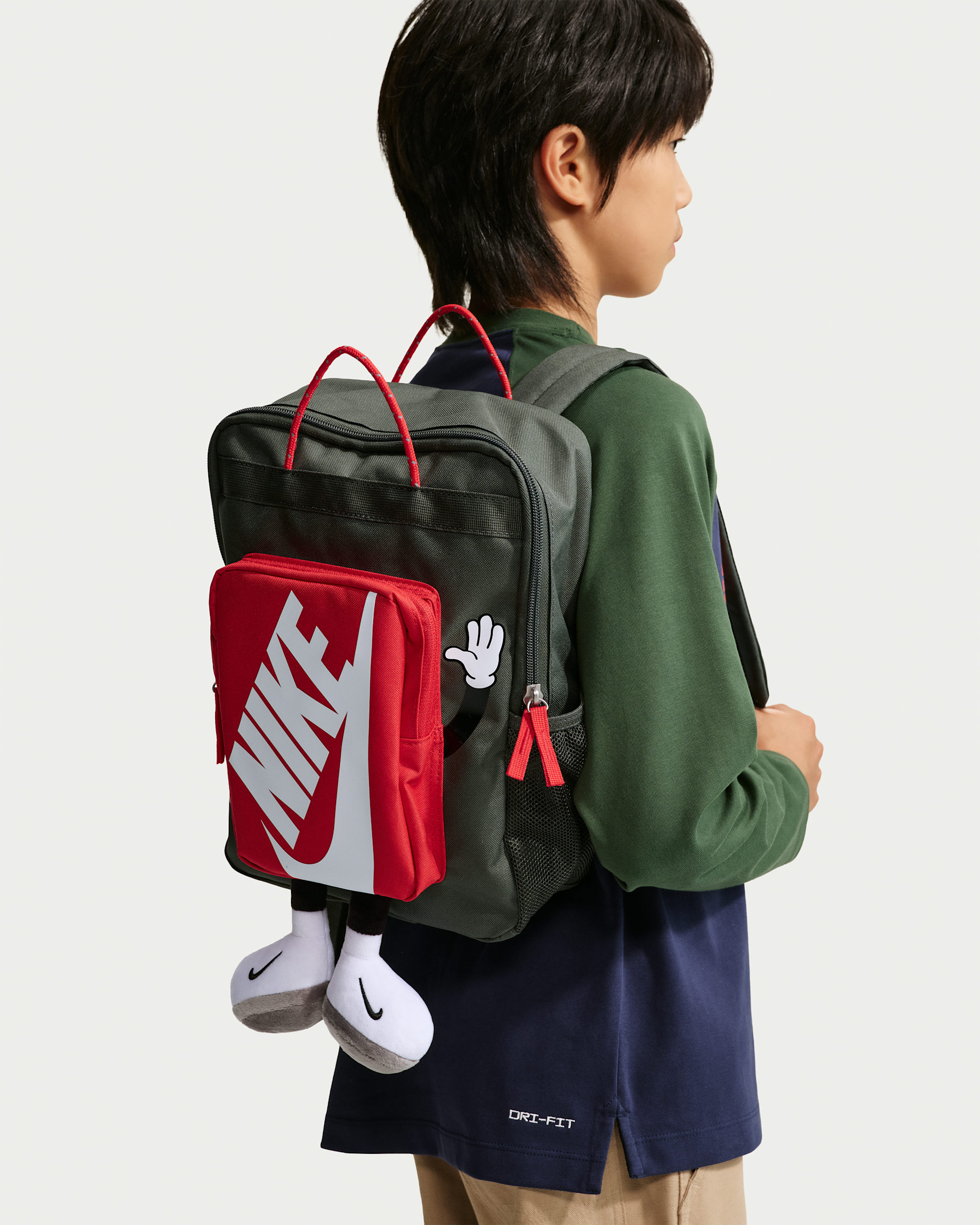 Nike Kids' Backpack - Camo Green/University Red/White