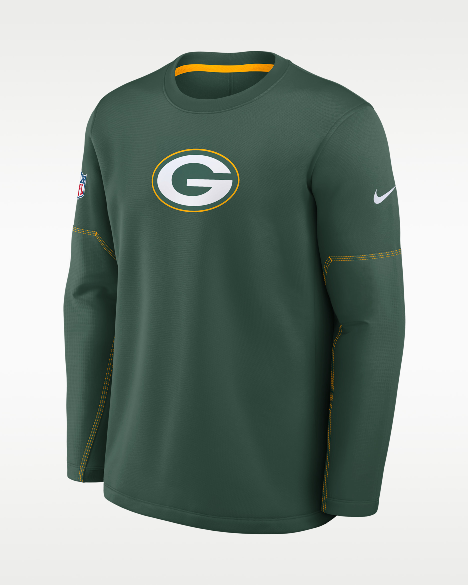 Playera de manga larga Nike Therma-FIT de la NFL para hombre Green Bay Packers Sideline Coaches - Verde