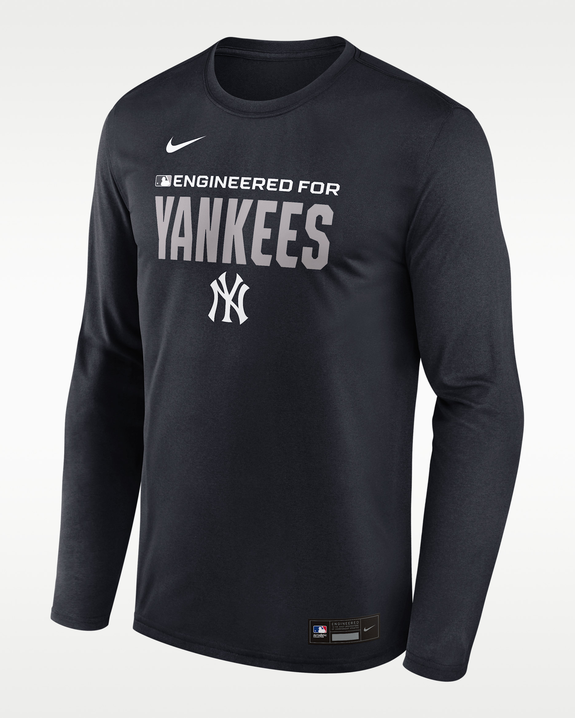 New York Yankees Authentic Collection Team Issue Men's Nike Dri-FIT MLB Long-Sleeve T-Shirt - Navy
