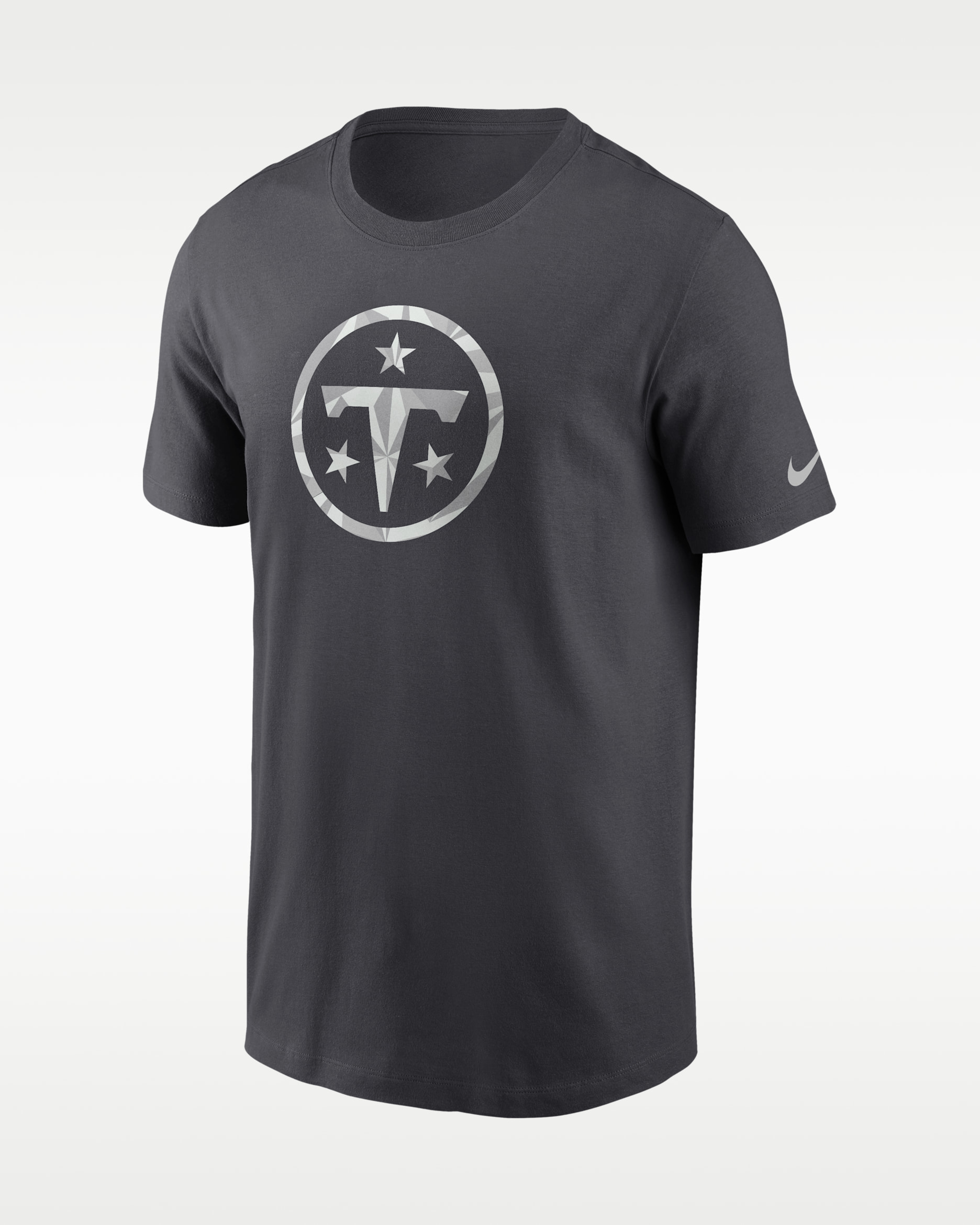 Playera Nike de la NFL para hombre Tennessee Titans Fractal Logo - Antracita