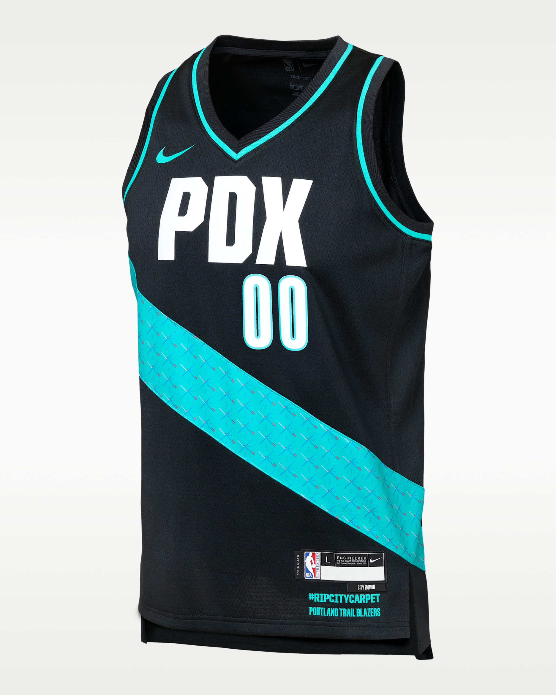 Jersey Nike de la NBA Swingman para niños talla grande Scoot Henderson Portland Trail Blazers City Edition - Negro