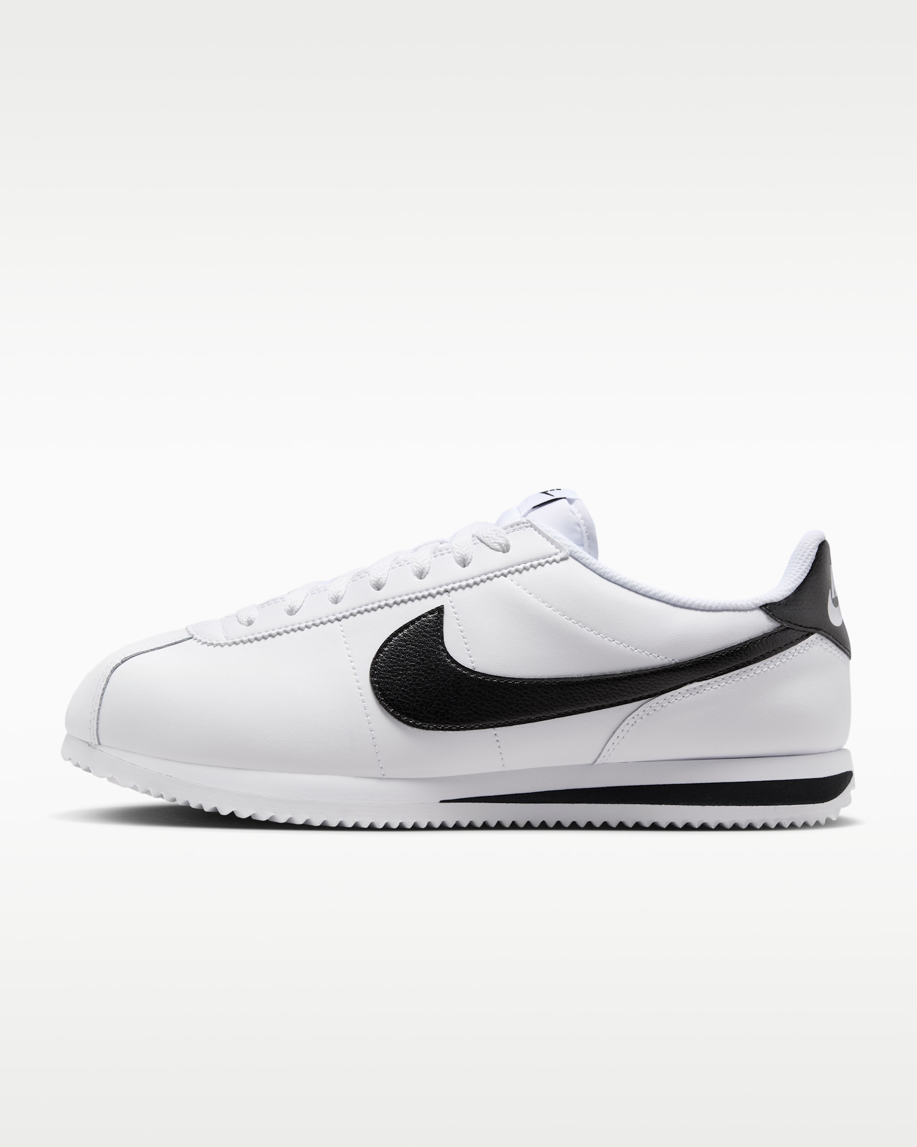 รองเท้าผู้ชาย Nike Cortez Leather - ขาว/ดำ