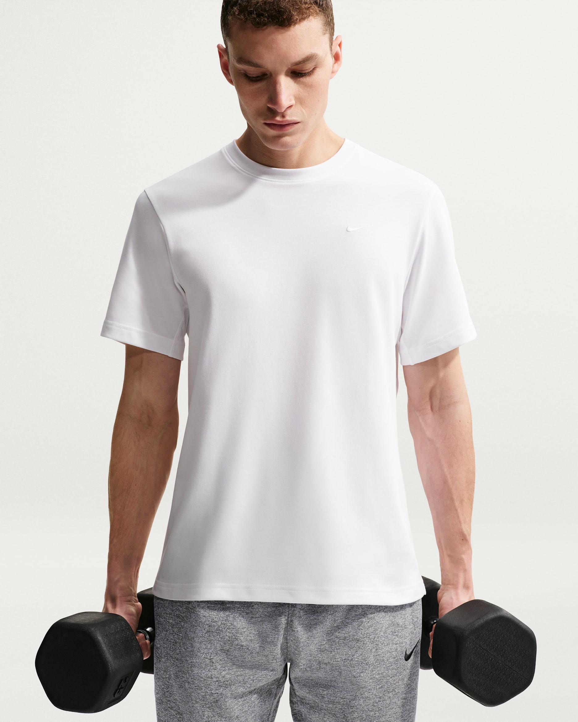 Nike Primary Men's Dri-FIT Short-sleeve Versatile Top - White/White