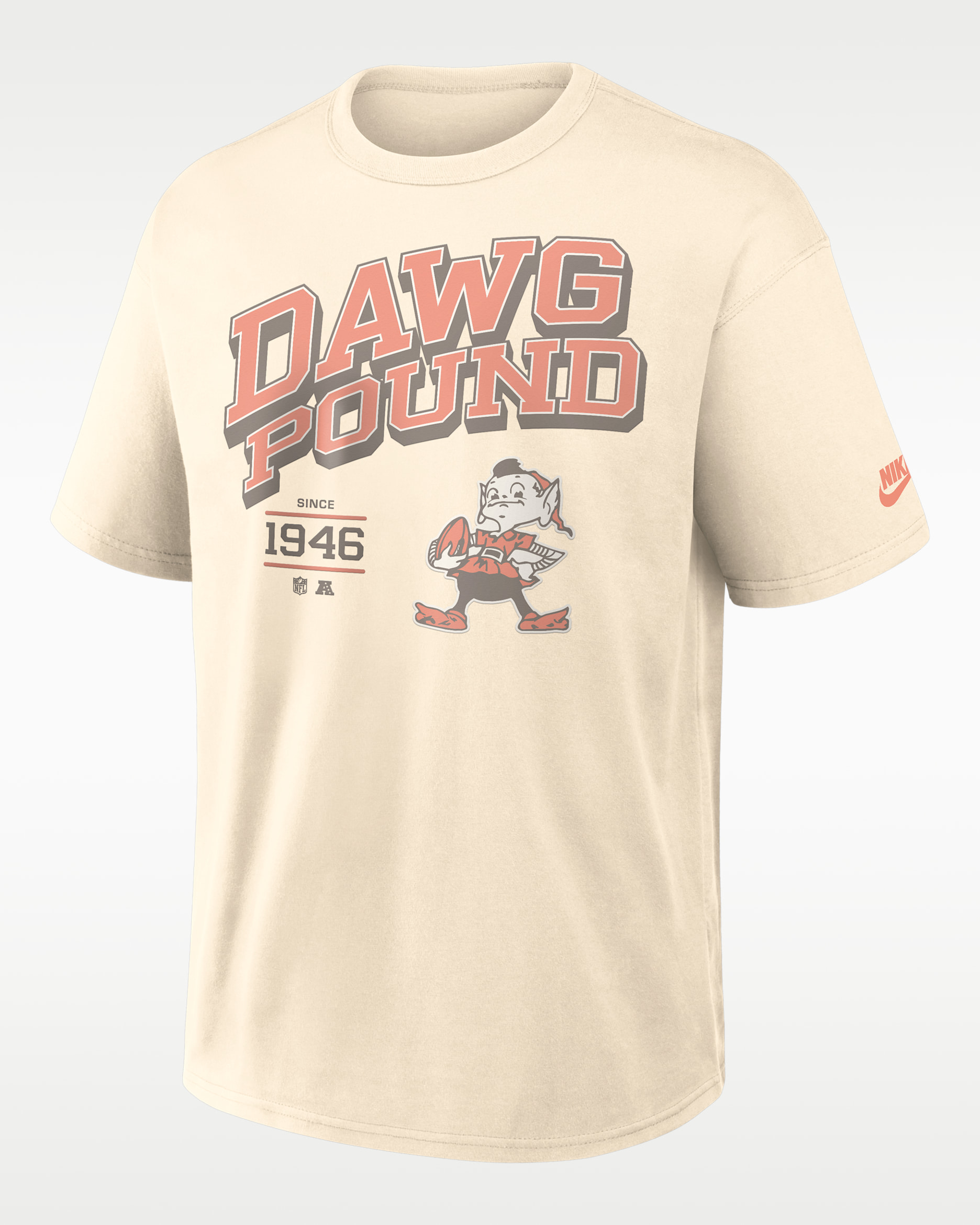 Cleveland Browns Max90 Men's Nike NFL T-Shirt - Natural