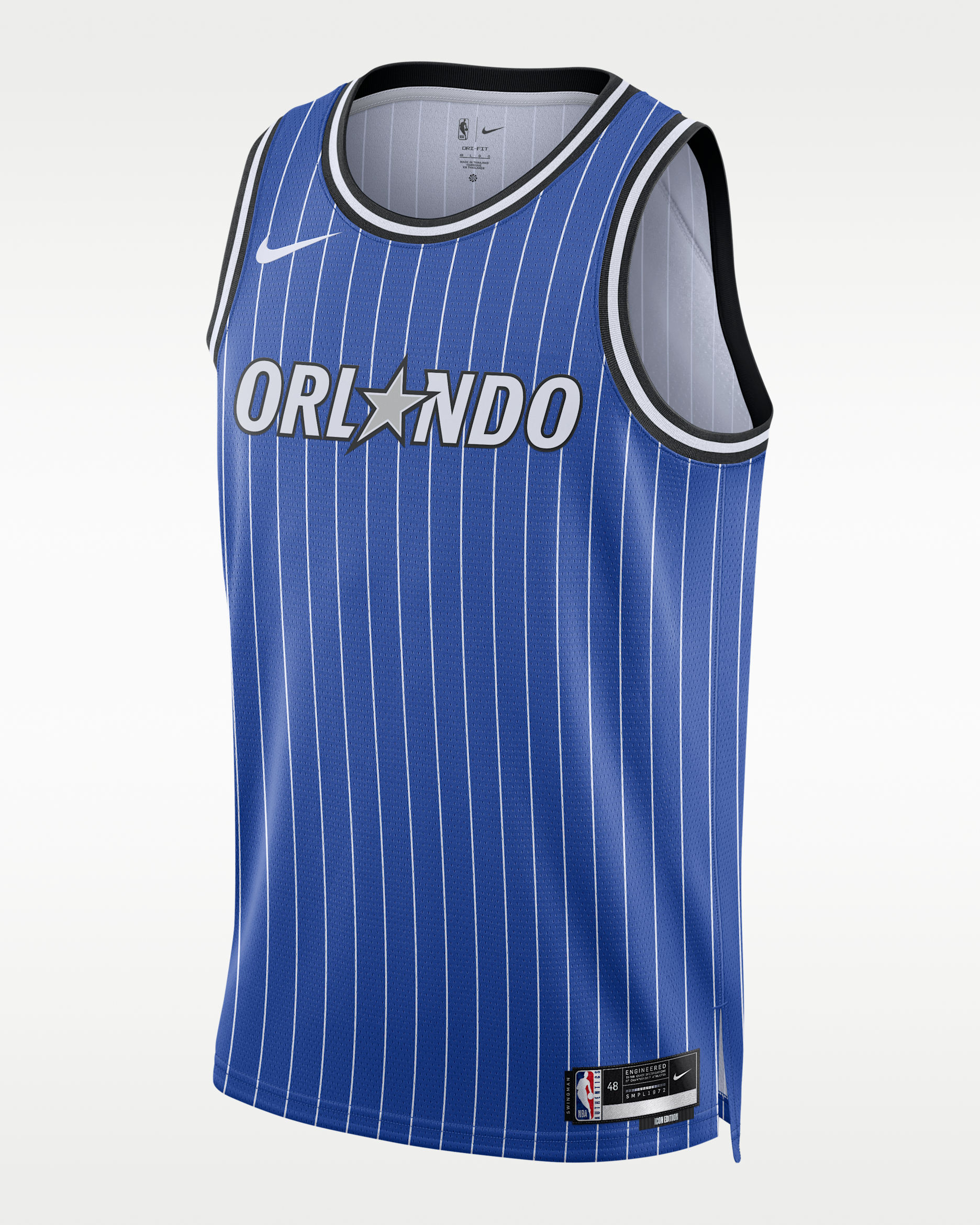 Maillot de NBA Nike Dri-FIT Swingman Orlando Magic 2025/26 Icon Edition pour homme - Game Royal/Blanc