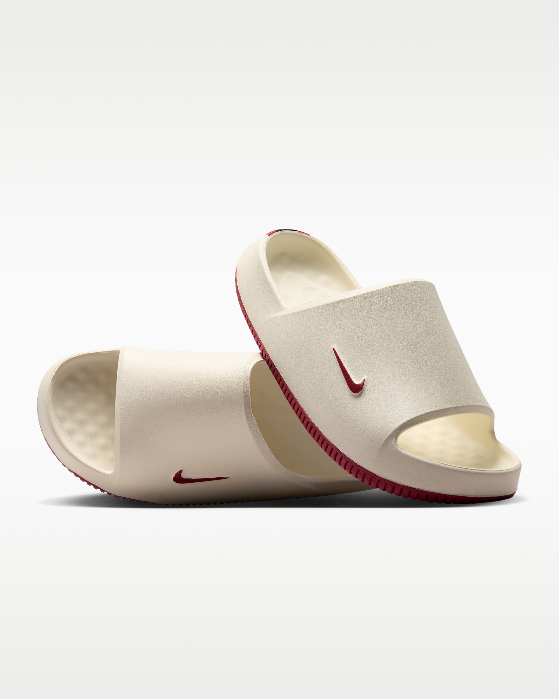 Nike Calm (Atlanta Falcons) Men's NFL Slides - Sail/Black/Gym Red