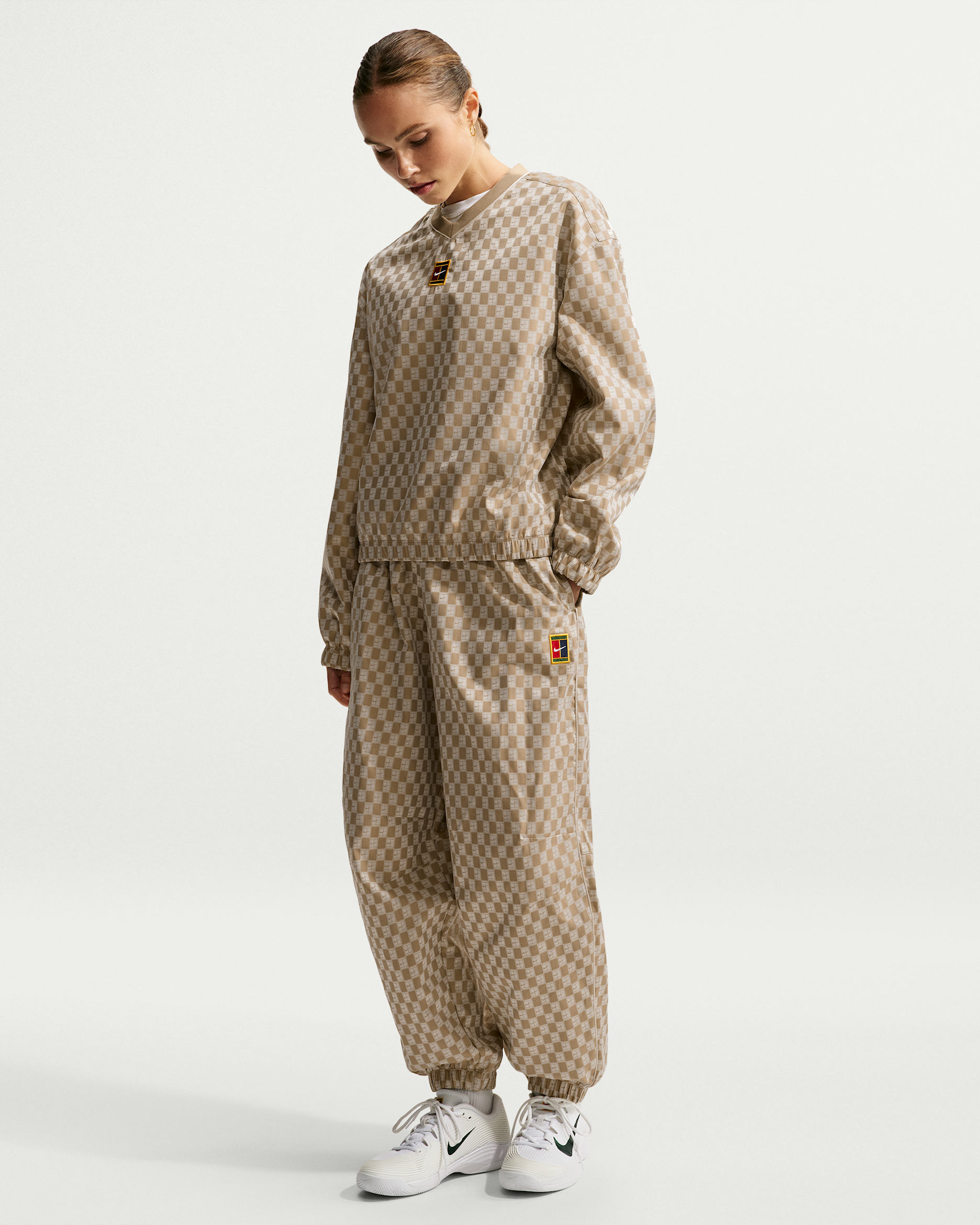 NikeCourt Court Collection Women's Mid-Rise Loose Tennis Pants - Parachute Beige
