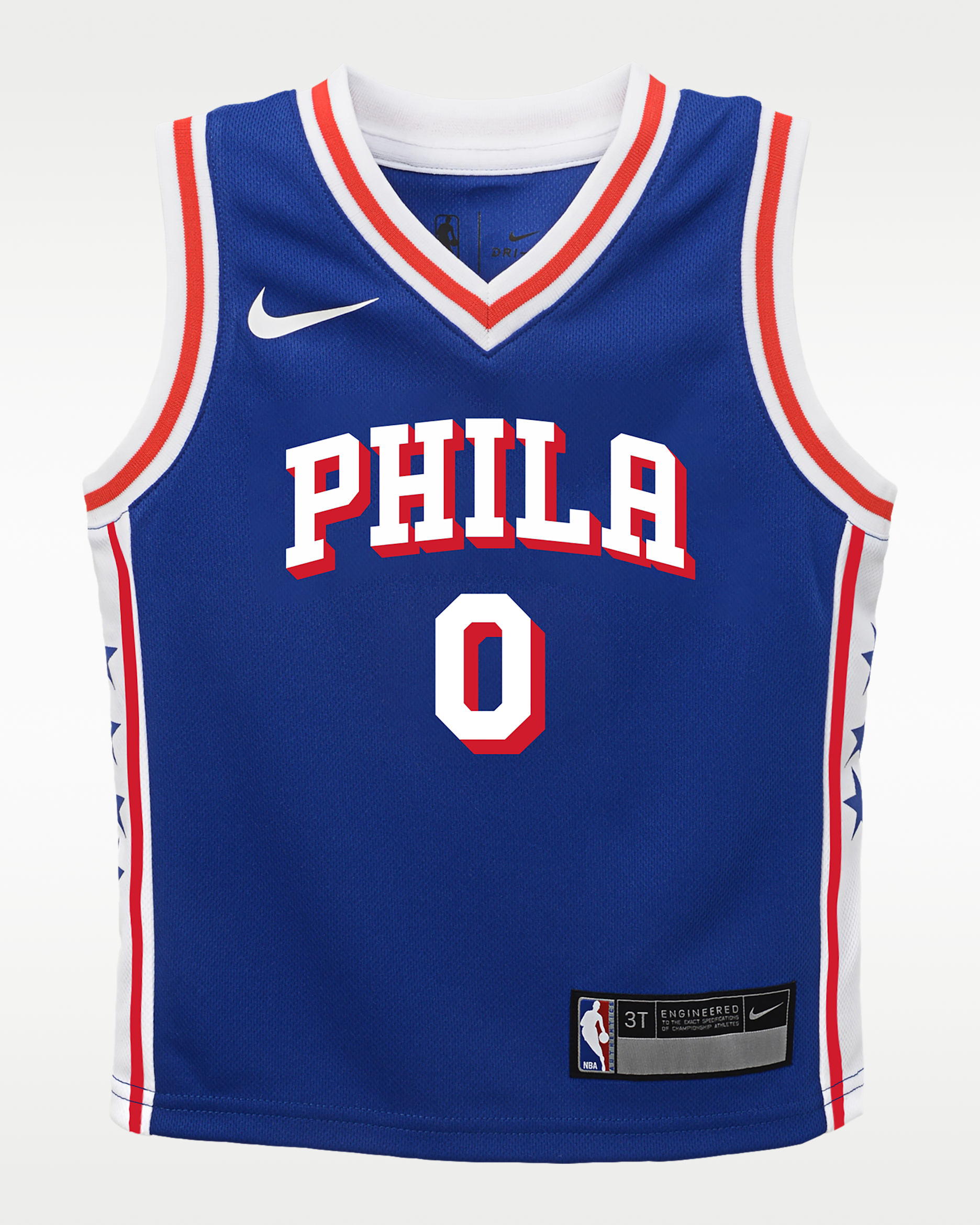 Tyrese Maxey Philadelphia 76ers Icon Edition Little Kids' Nike NBA Replica Jersey - Rush Blue