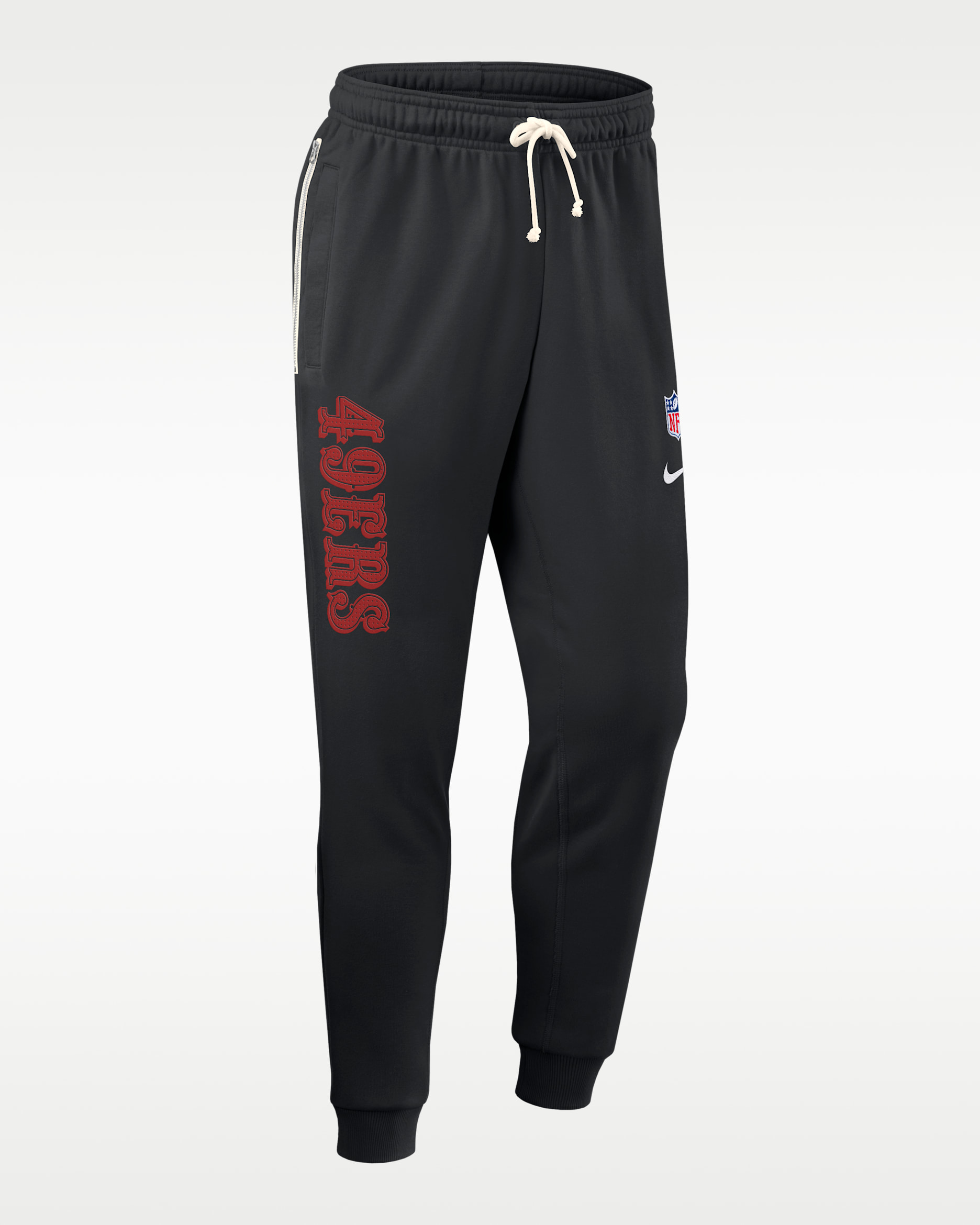 Pants Nike Dri-FIT de la NFL de pierna entallada para hombre San Francisco 49ers Ground Game Sideline - Negro