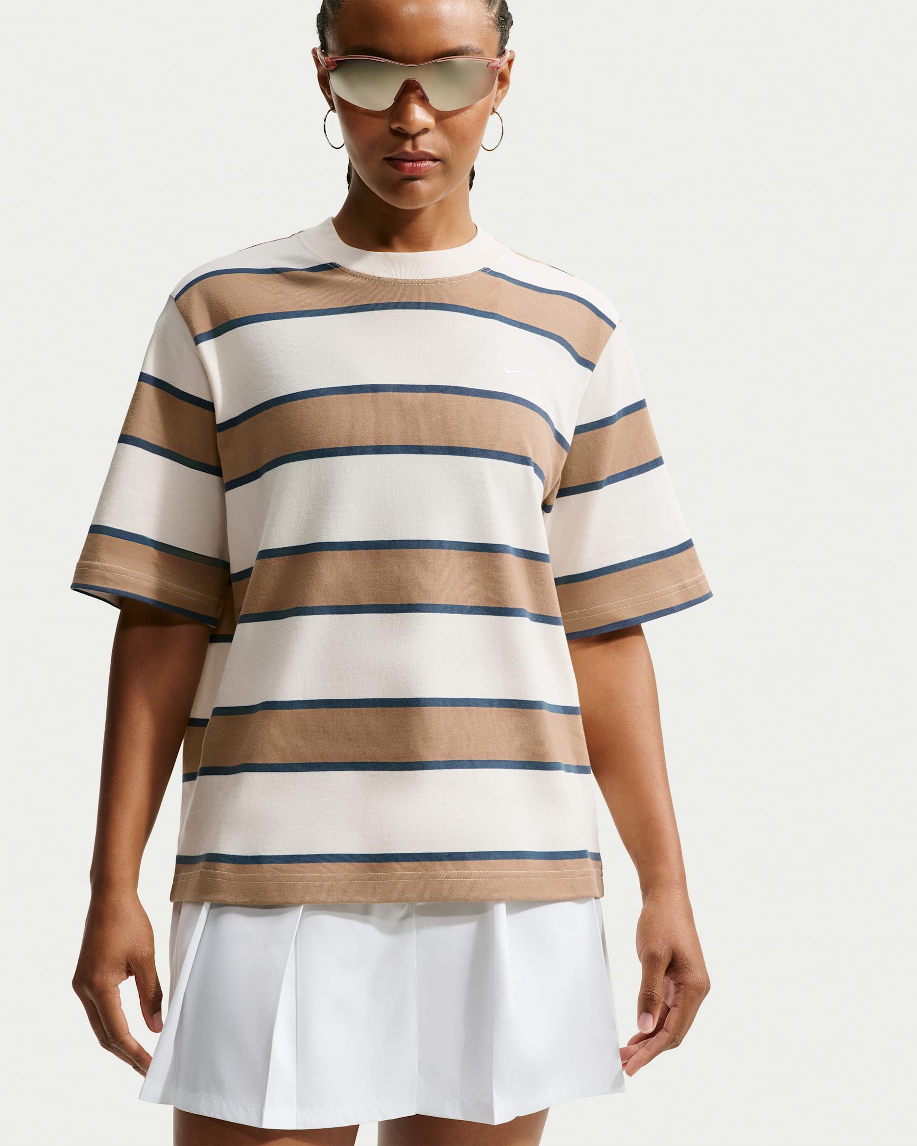 T-shirt Nike Sportswear – Donna - Pale Ivory/Hemp/Thunder Blue