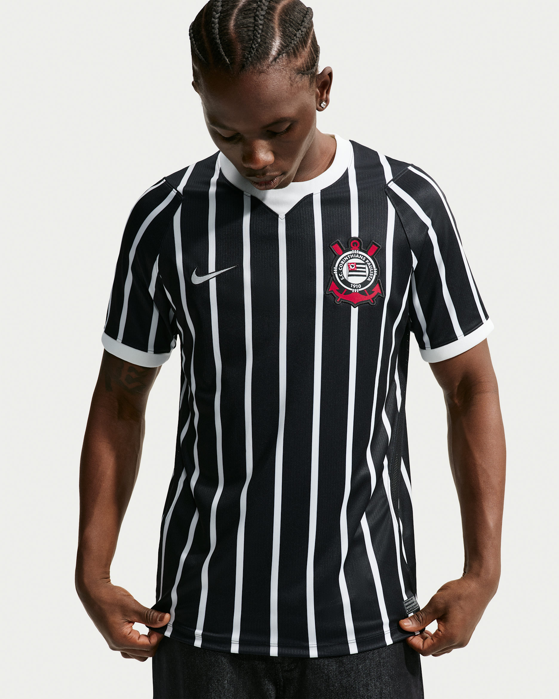 S.C. Corinthians 2026/27 Stadium Away Men's Nike Dri-FIT Football Replica Shirt - Black/Sail/Sail