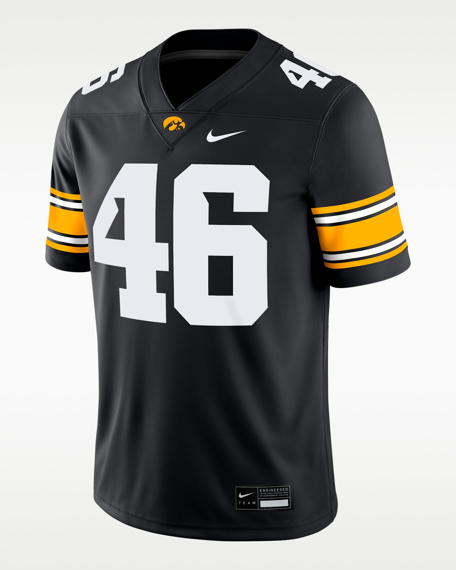 George Kittle Iowa Men’s Nike Dri-FIT College Game Jersey - Black