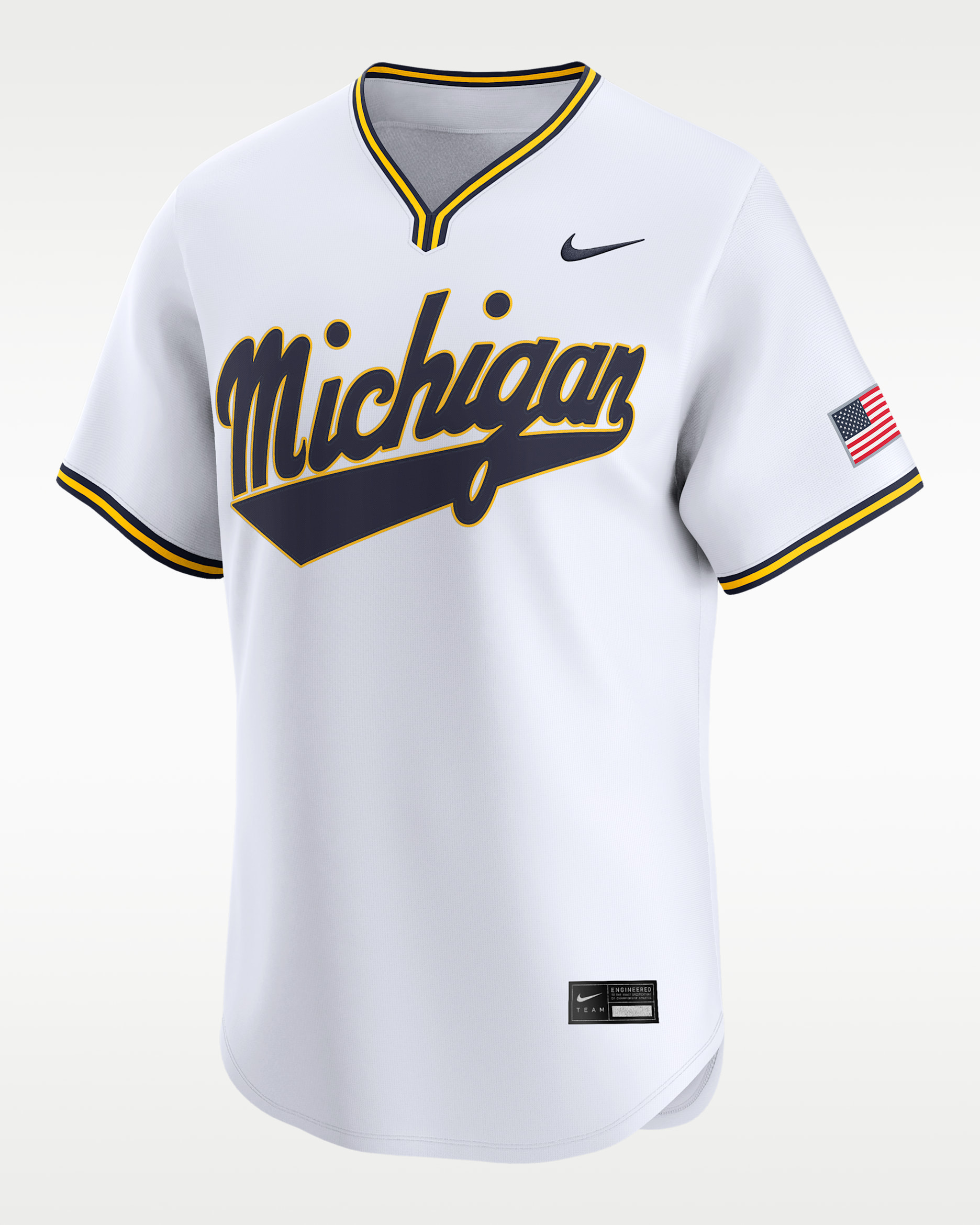 Michigan Men's Nike College Limited Baseball Jersey - White