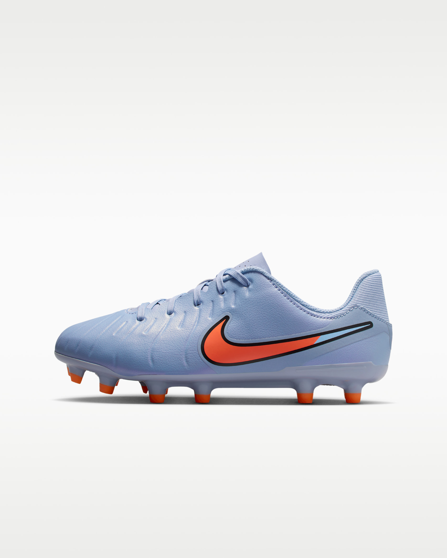 Nike Jr. Tiempo Legend 10 Academy lav-profil fotballsko til flere underlag til små og store barn - Blue Eclipse/Svart