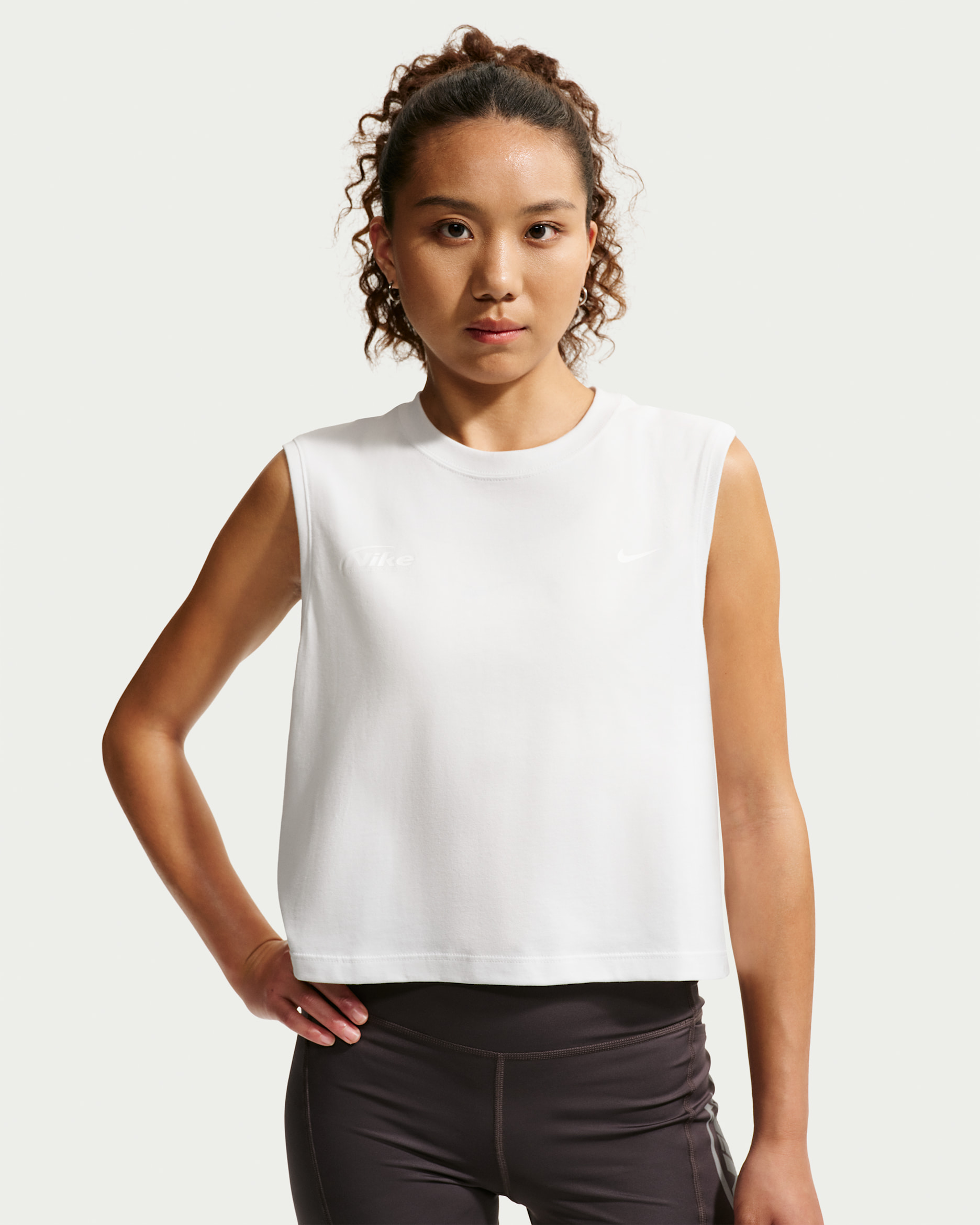 Nike Swift Butterfly Women's Dri-FIT Sleeveless Running T-Shirt - Summit White