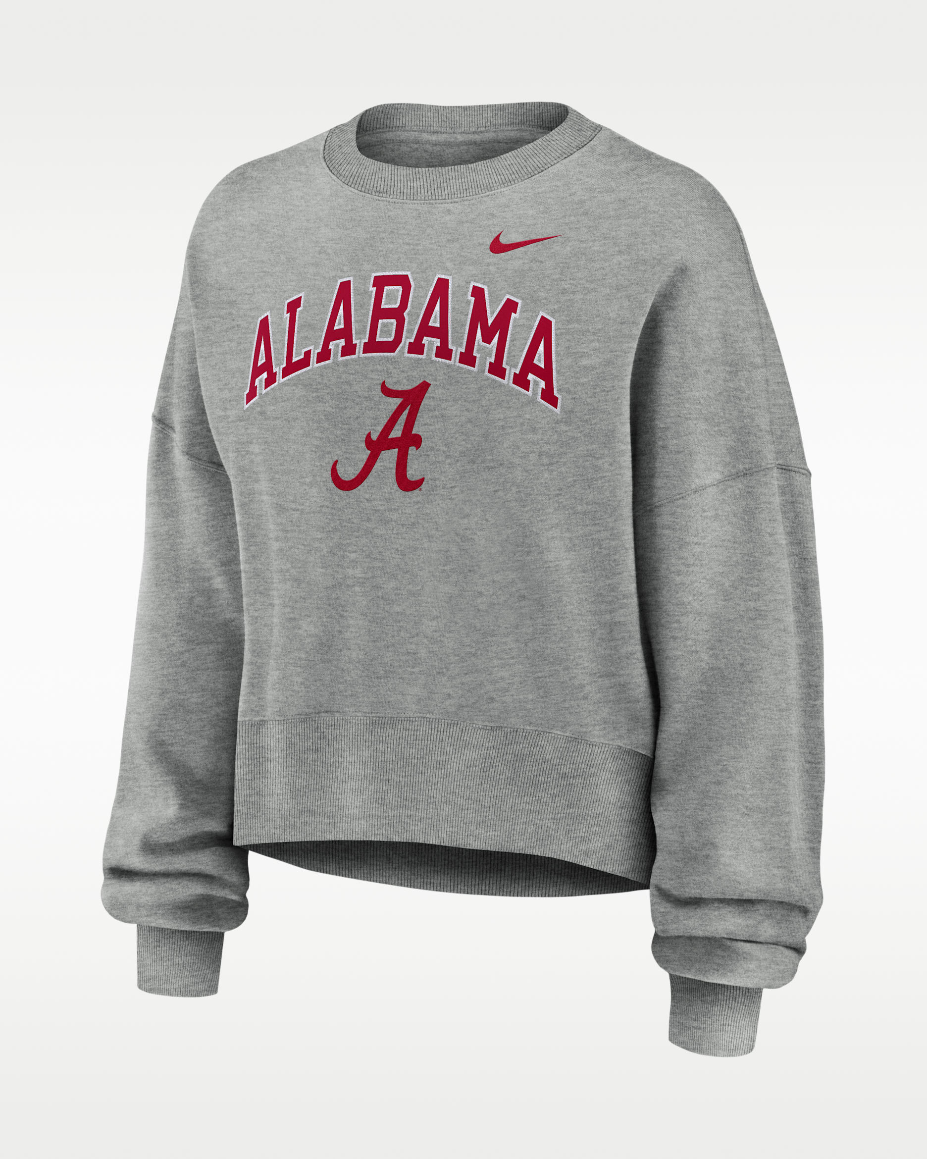 Alabama Phoenix Arch Women's Nike College Pullover Crew - Grey Heather