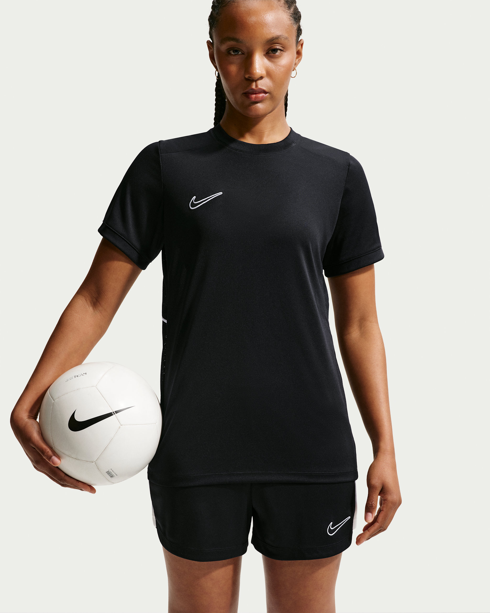 Nike Academy Dri-FIT-Fußballoberteil (Damen) - Schwarz/Schwarz/Weiß/Weiß