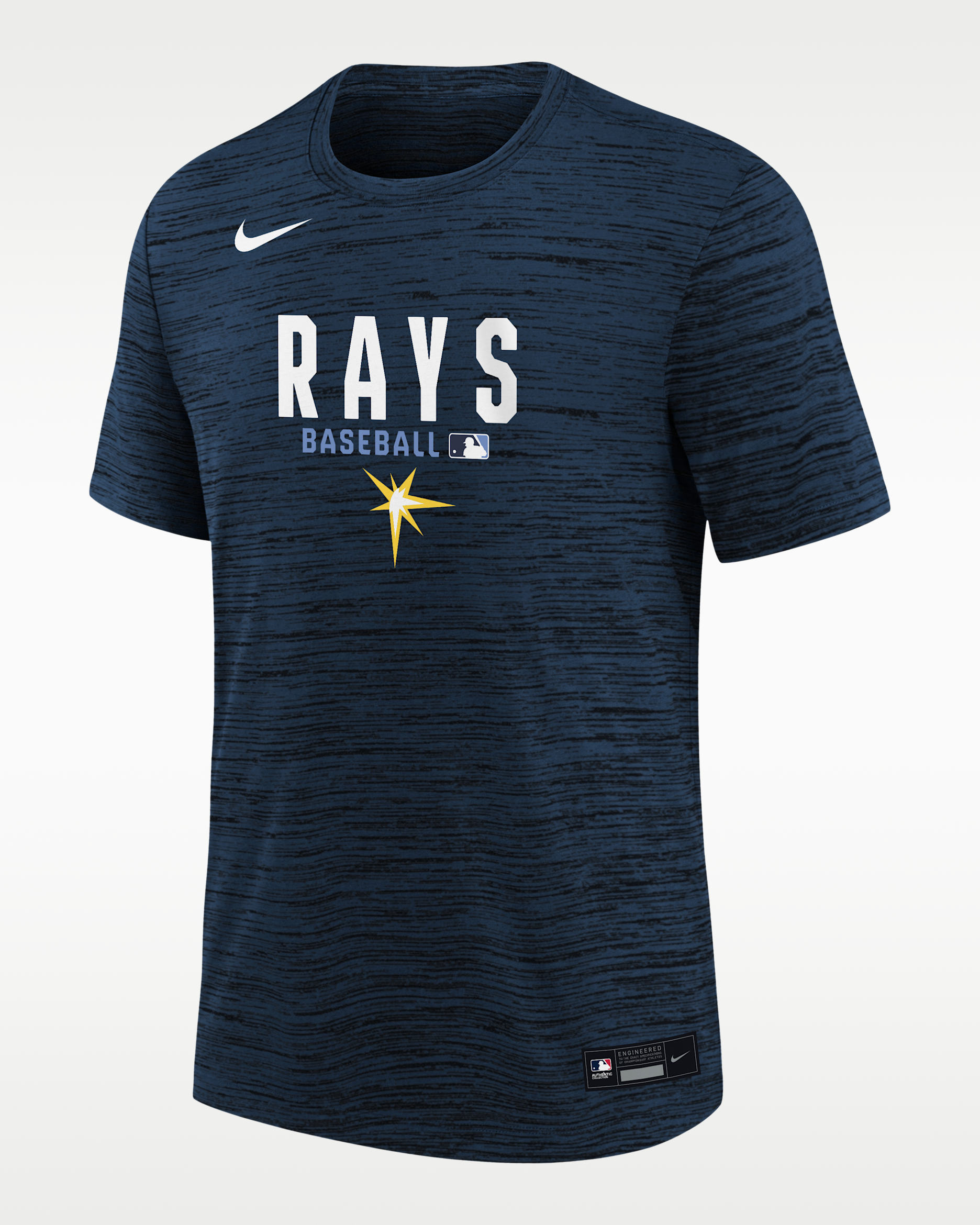Tampa Bay Rays Authentic Collection Velocity T-Shirt Big Kids' Nike Dri-FIT MLB T-Shirt - College Navy
