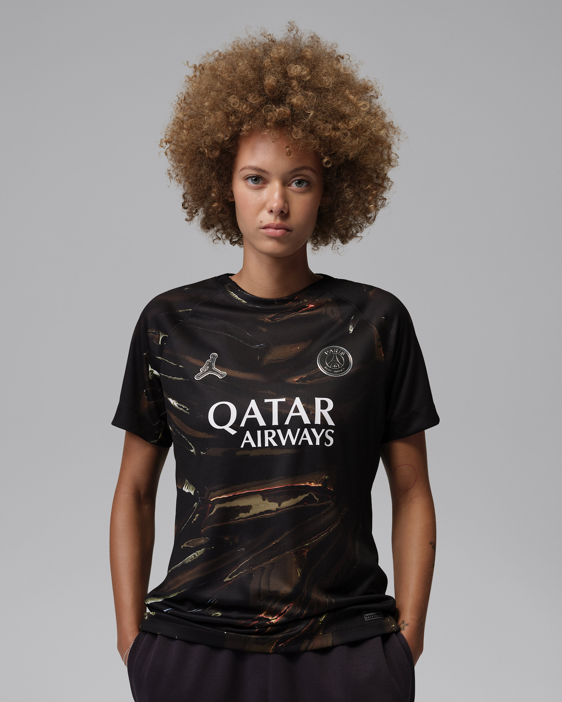 Paris Saint-Germain 2026 Stadium Night Edition Jordan Dri-FIT Replika-Fußballtrikot (Damen) - Schwarz/Weiß/Schwarz