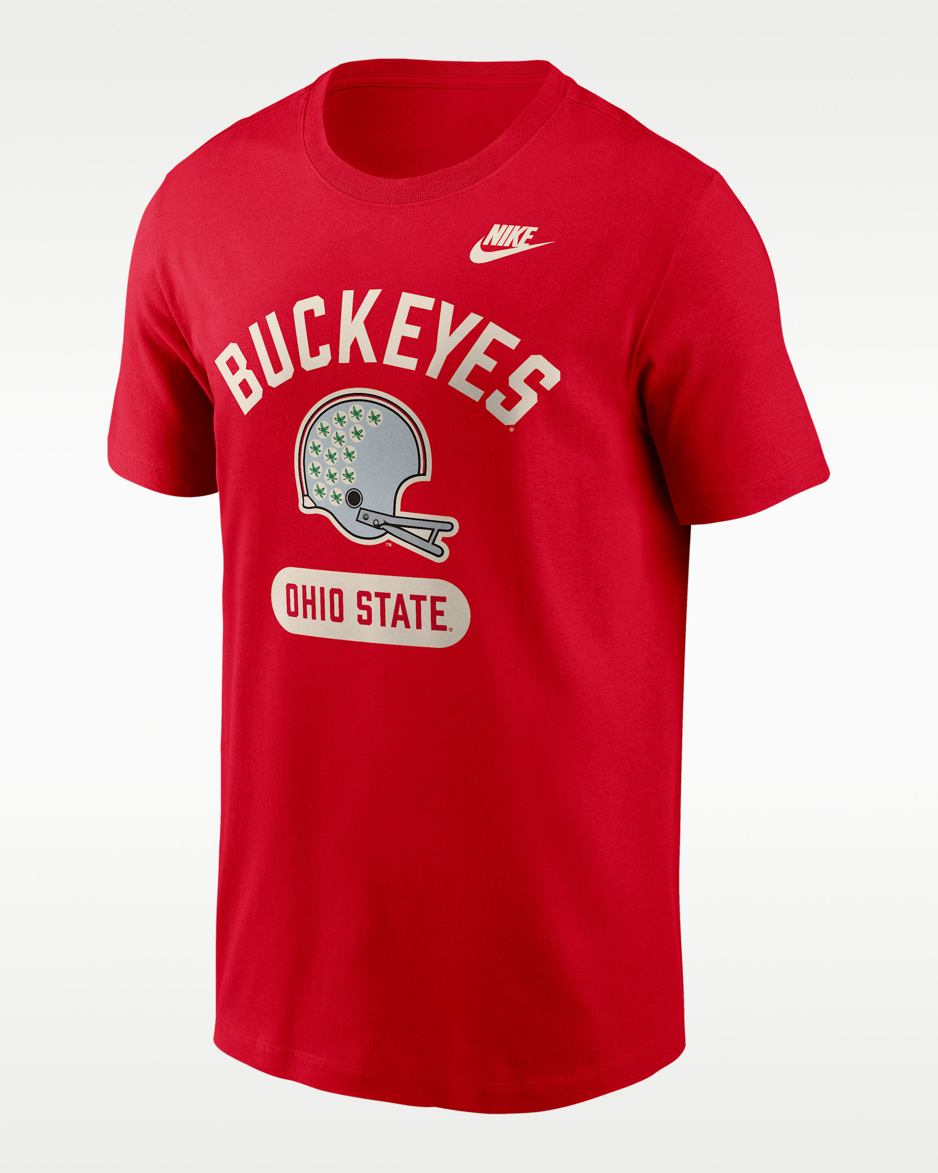 Ohio State Legacy Arch Helmet Men's Nike College T-Shirt - Red