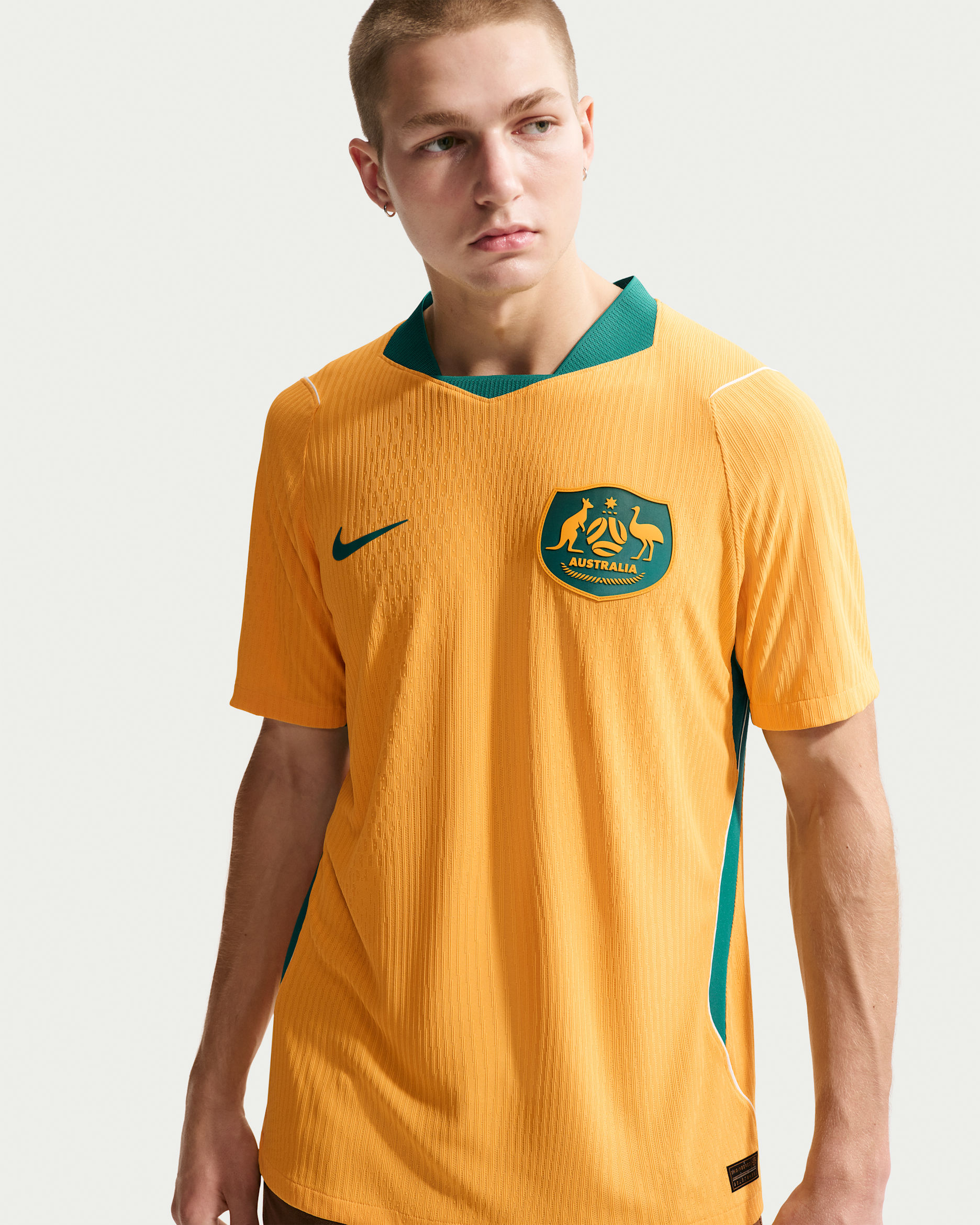 Australia 2026/27 Match Home Men's Nike Aero-FIT Football Authentic Jersey - Sport Gold/Mystic Green/Sail/Mystic Green