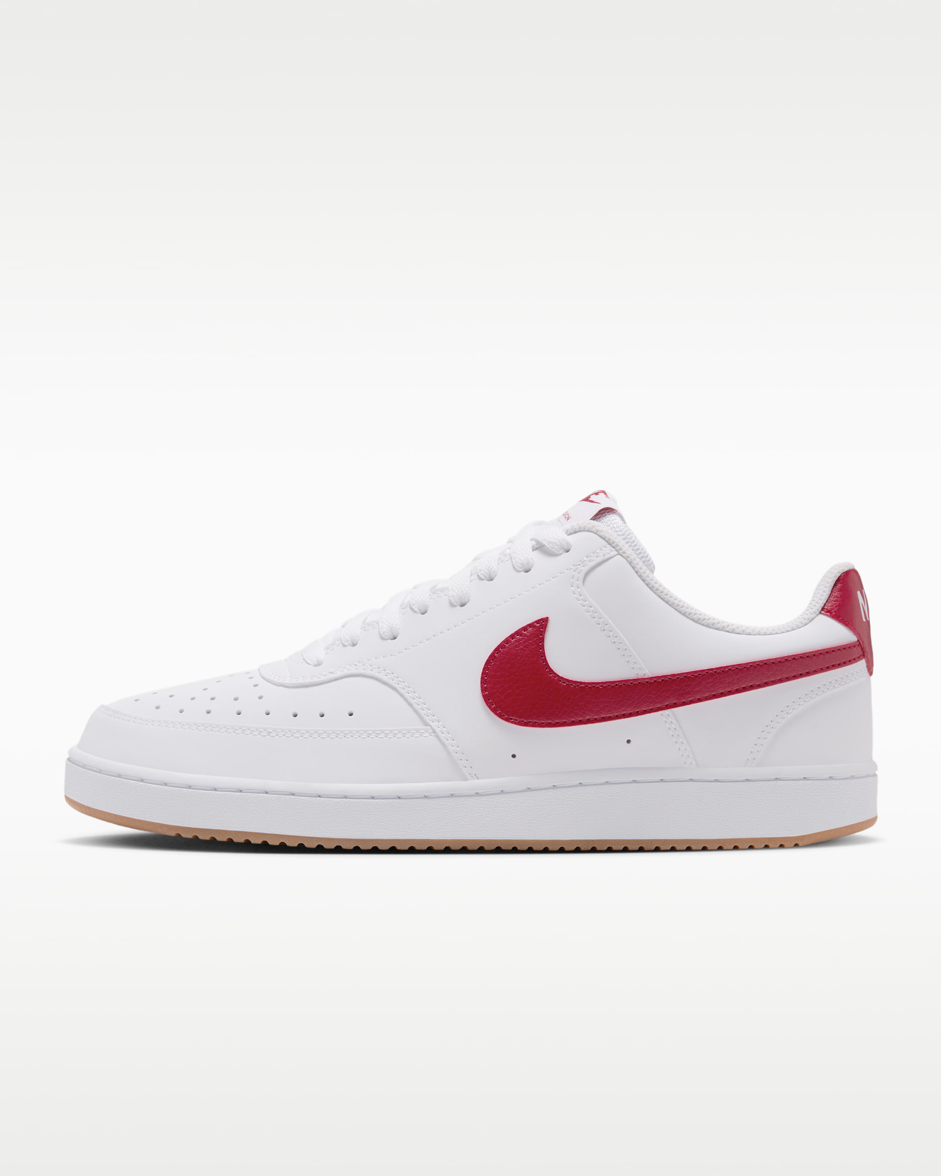 Nike Court Vision Low Men's Shoes - White/Gum Medium Brown/Gym Red