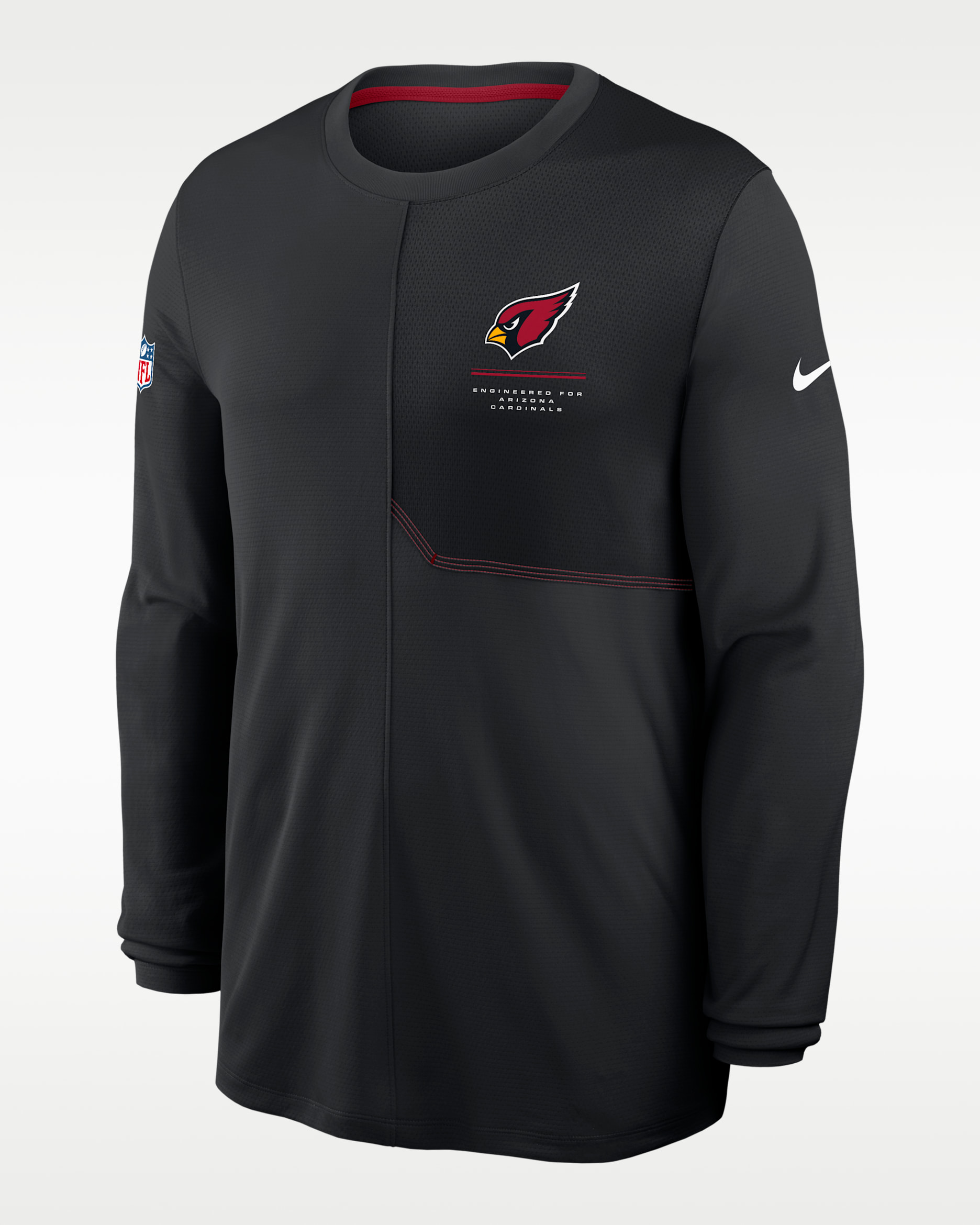 Arizona Cardinals Sideline Coach Men's Nike Dri-FIT NFL Long-Sleeve Top - Black