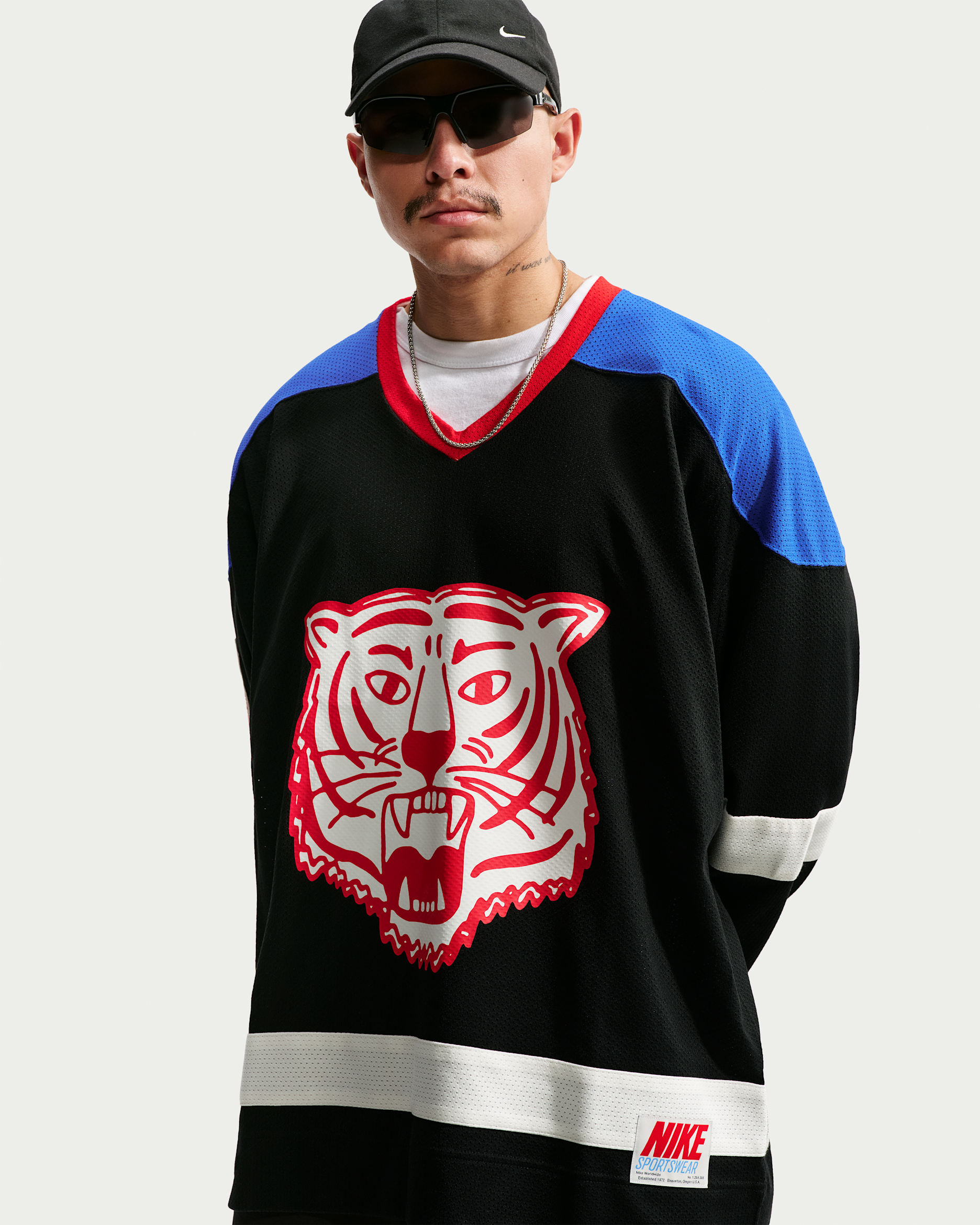 Nike Sportswear Club Men's Hockey Jersey - Black/Old Royal/Sail/University Red