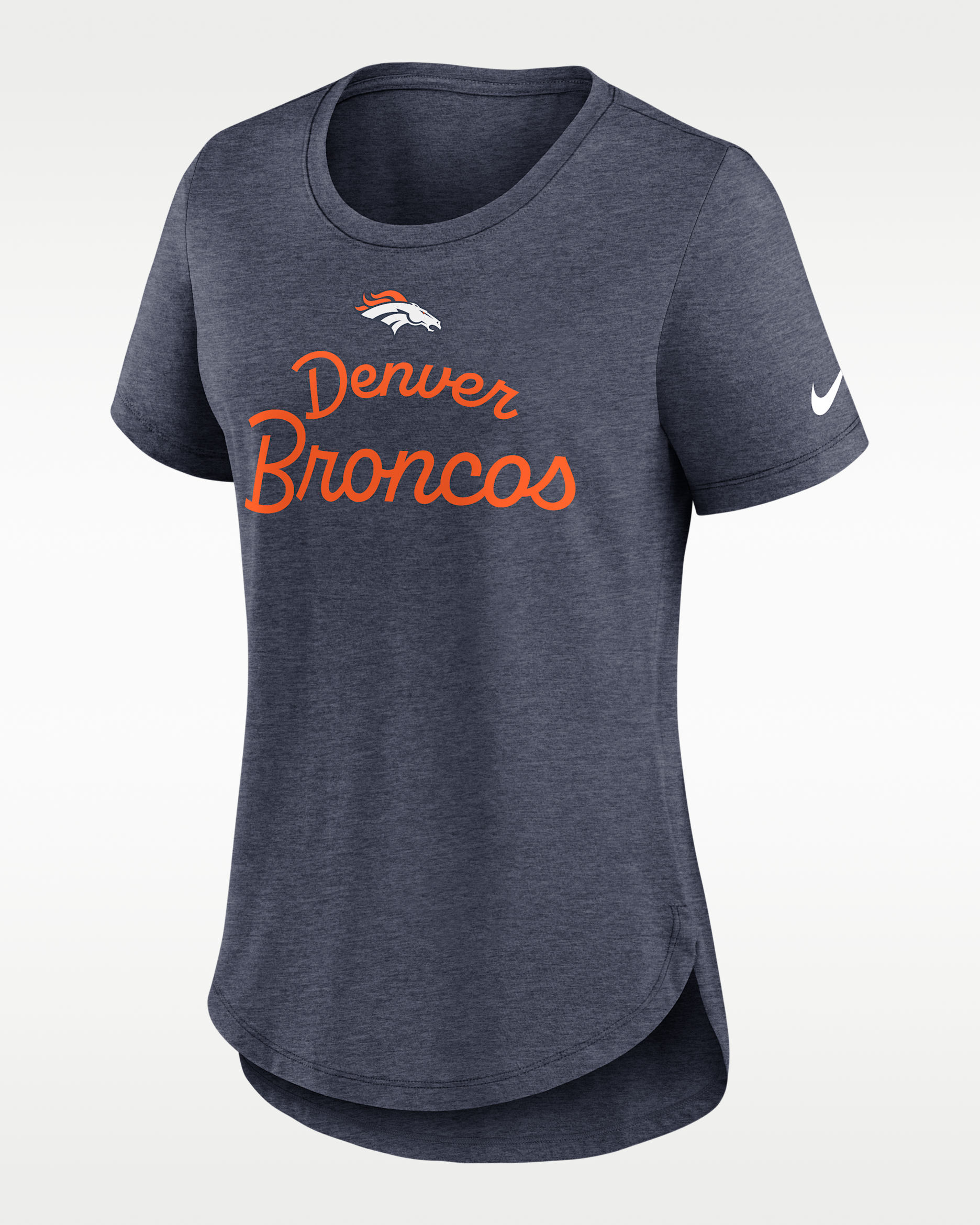 Denver Broncos Script Women's Nike NFL T-Shirt - Navy