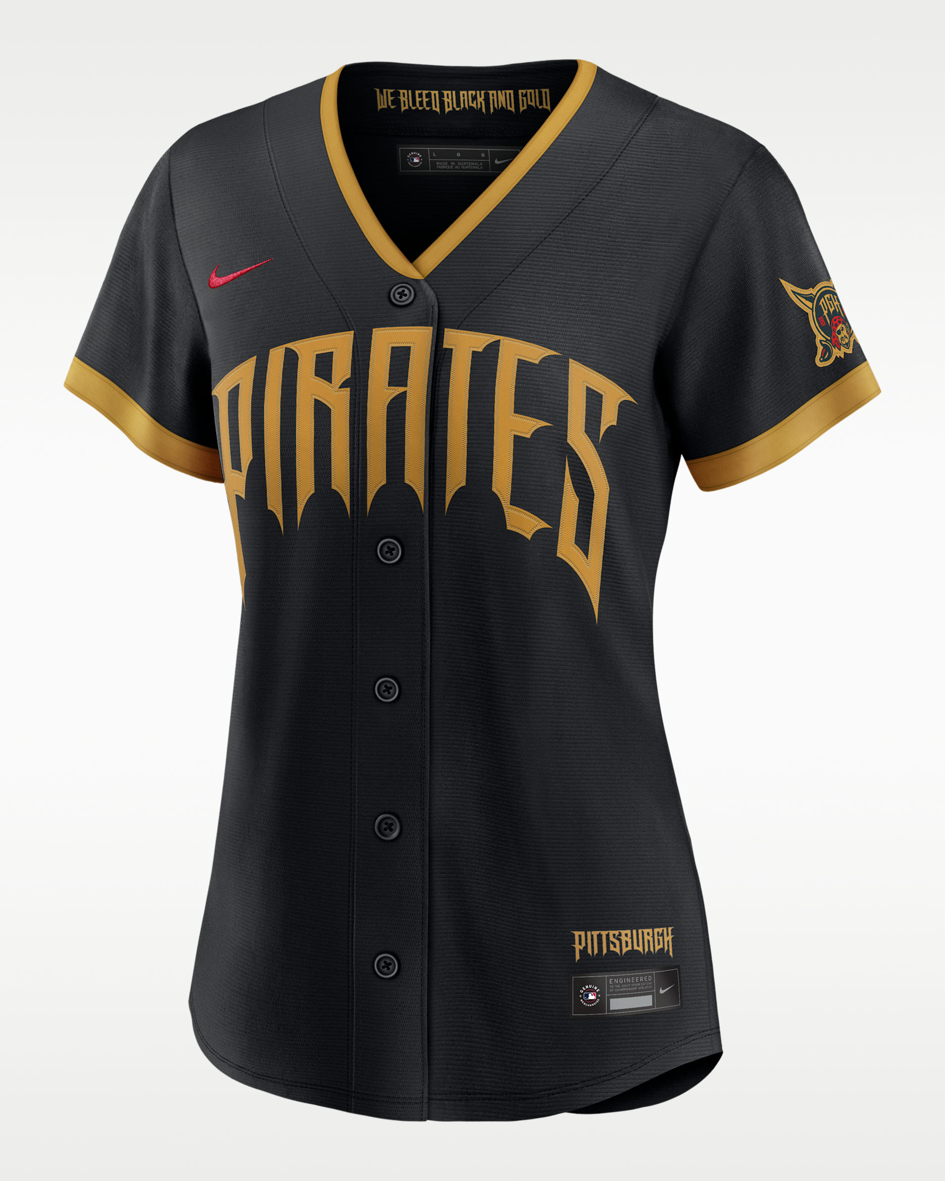 Pittsburgh Pirates City Connect Women's Nike MLB Stadium Jersey - Black