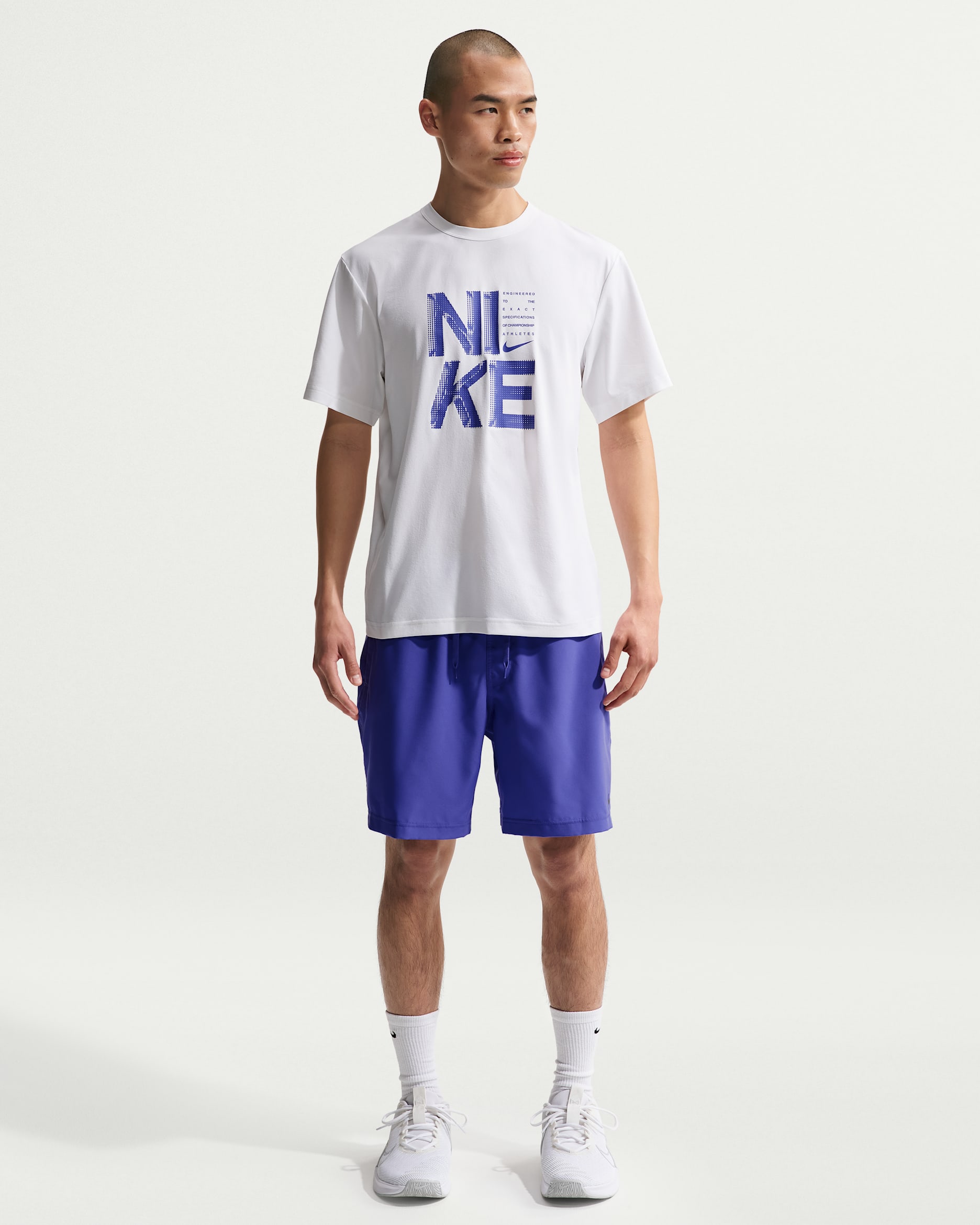 나이키 드라이 핏 폼 남성 7인치 언라인드 버서타일 쇼츠 - 페르시안 바이올렛/블랙