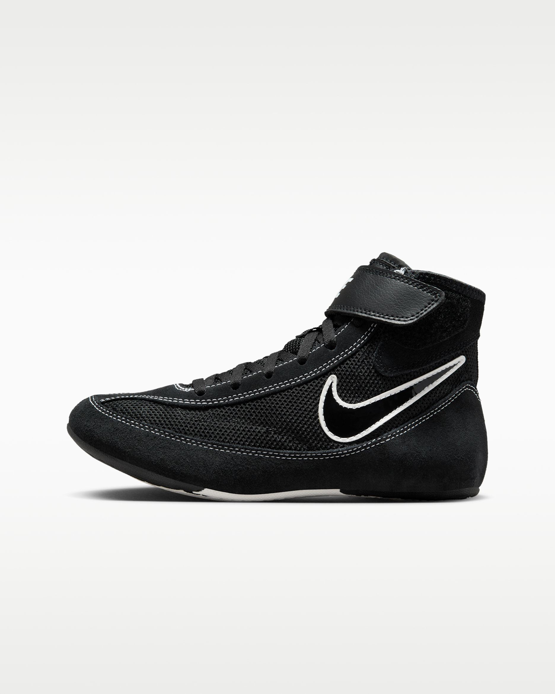 Nike SpeedSweep 7 Big Kids' Wrestling Shoes - Black/White/Black