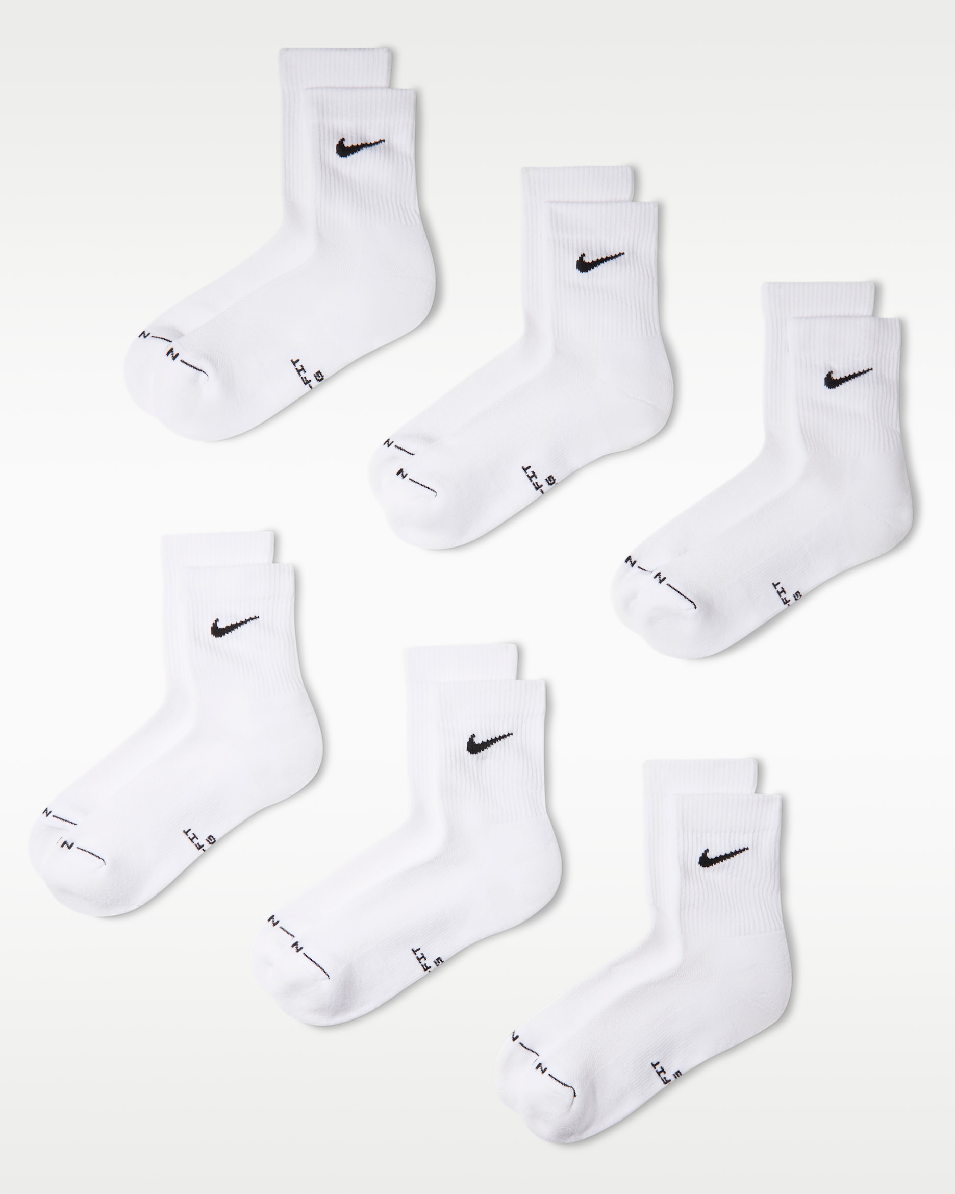 Nike Everyday Elevated Micro Crew Socks (6 Pairs) - Multi-Color