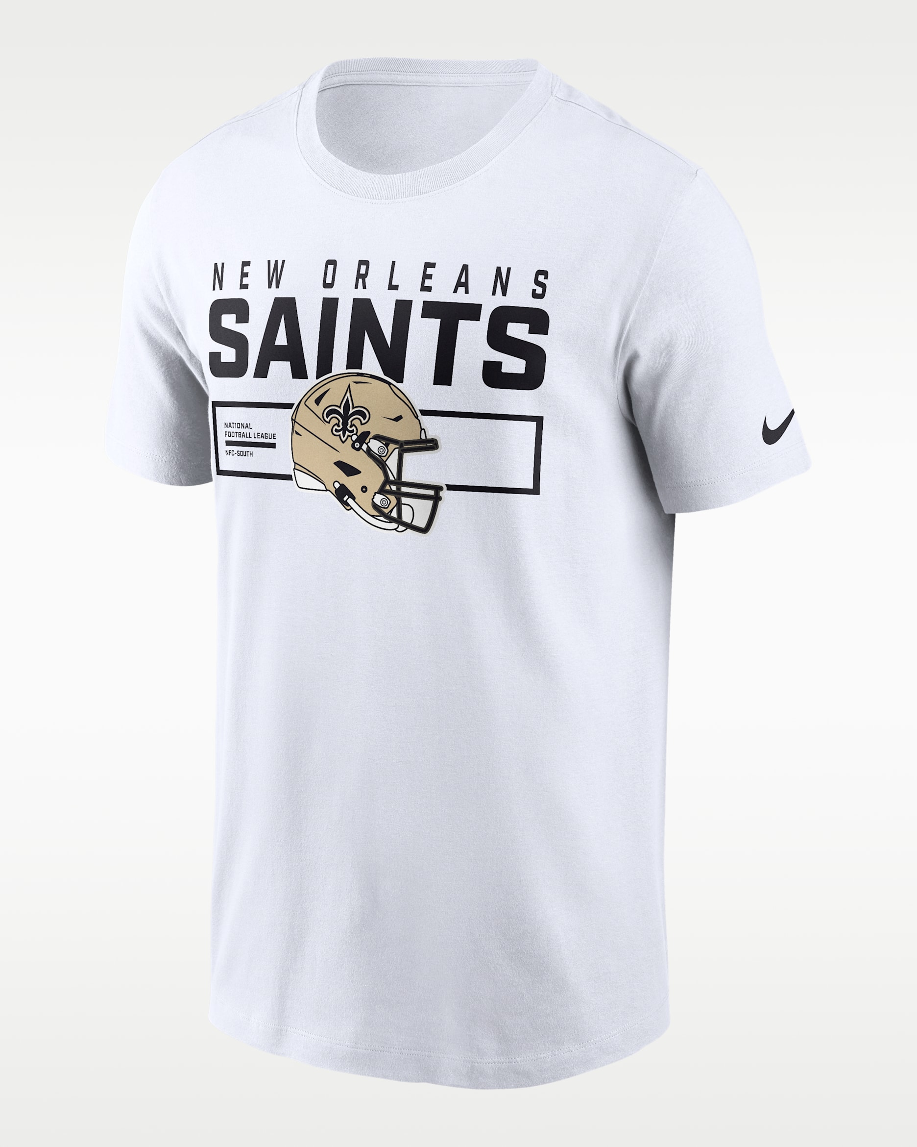 New Orleans Saints Helmet Essential Men's Nike NFL T-Shirt - White