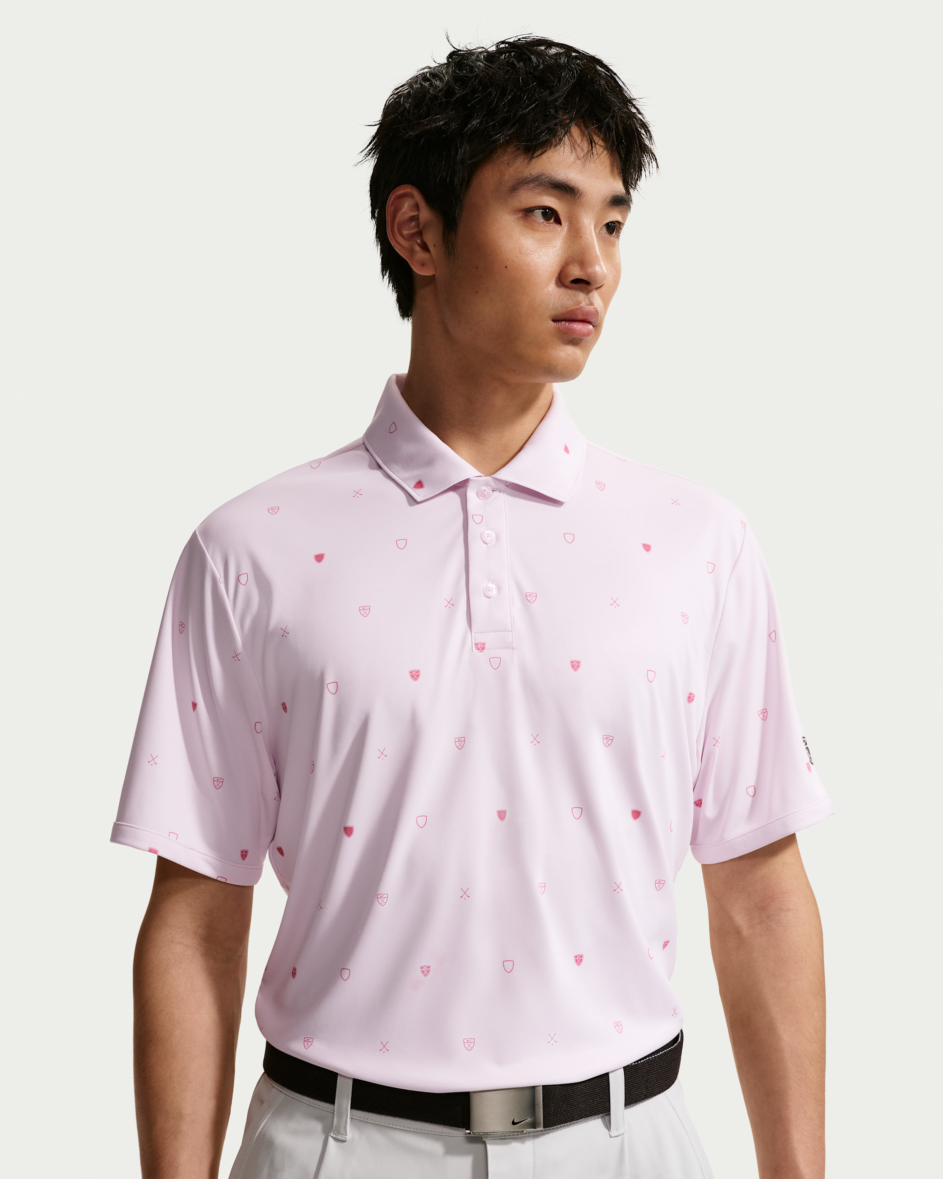 나이키 파 남성 드라이 핏 반팔 골프 폴로 - 펄 핑크/피어니