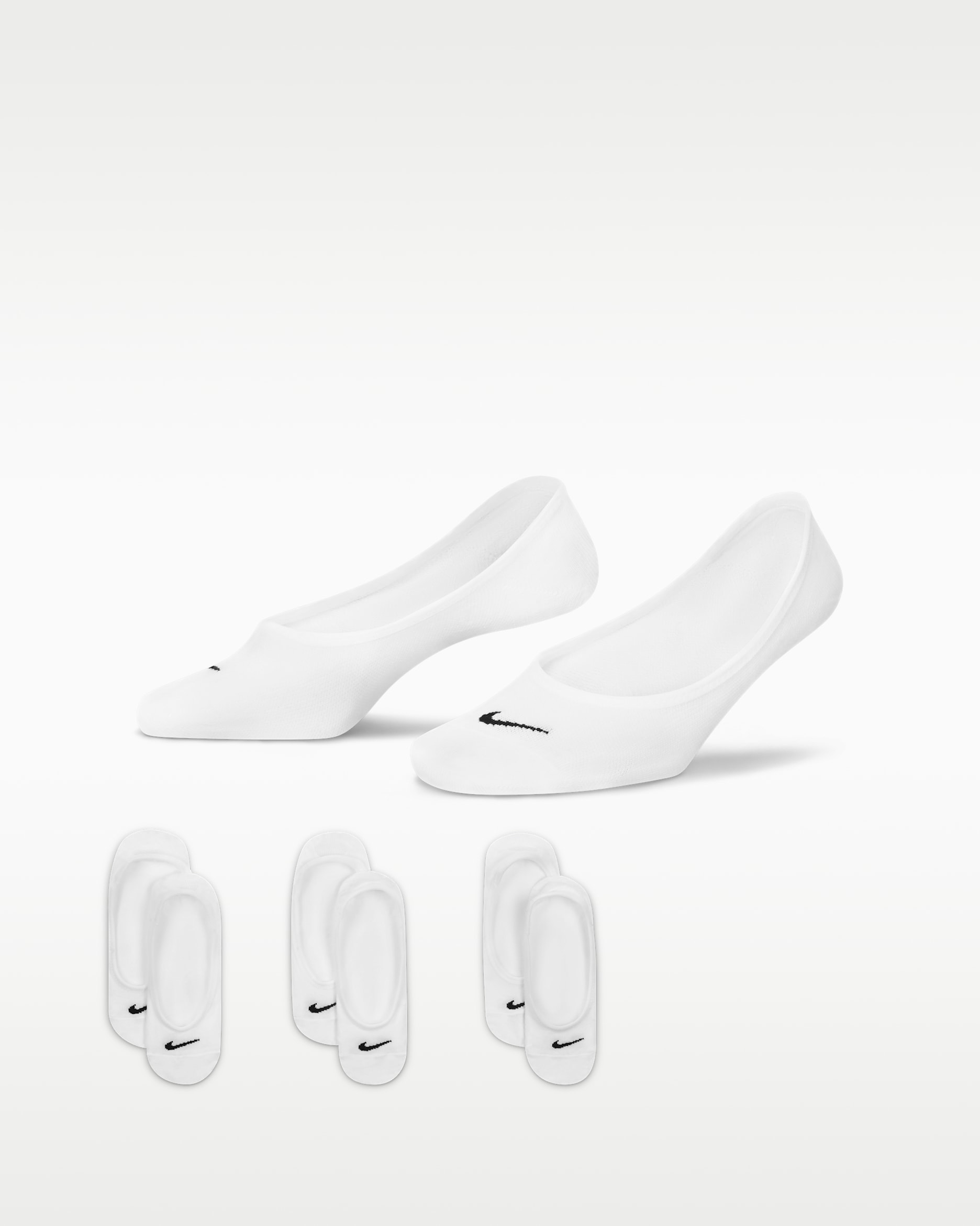 Nike Women's Training No-Show Socks (3 Pairs) - White/Black